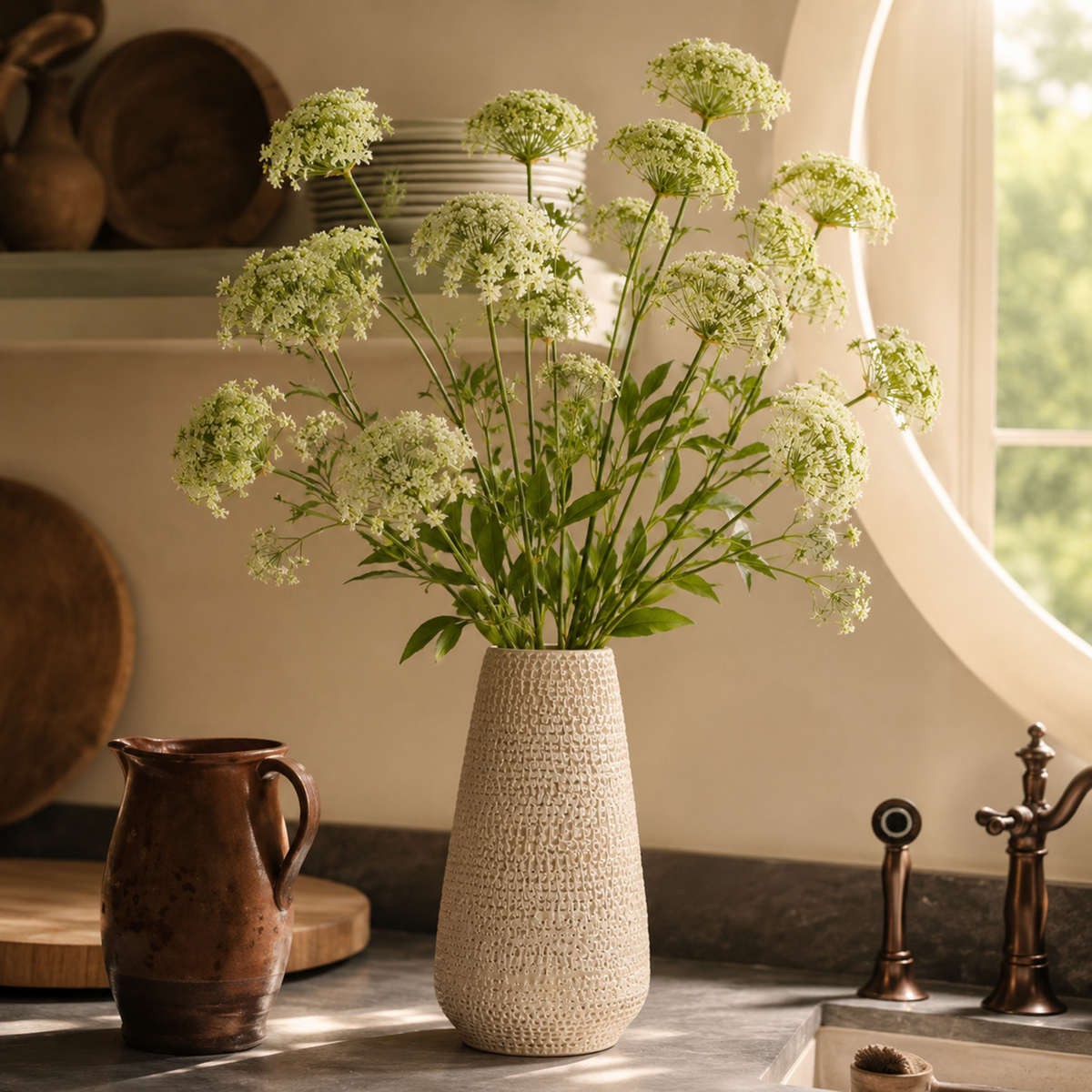 Queen Anne Lace Stem L88.9 cm