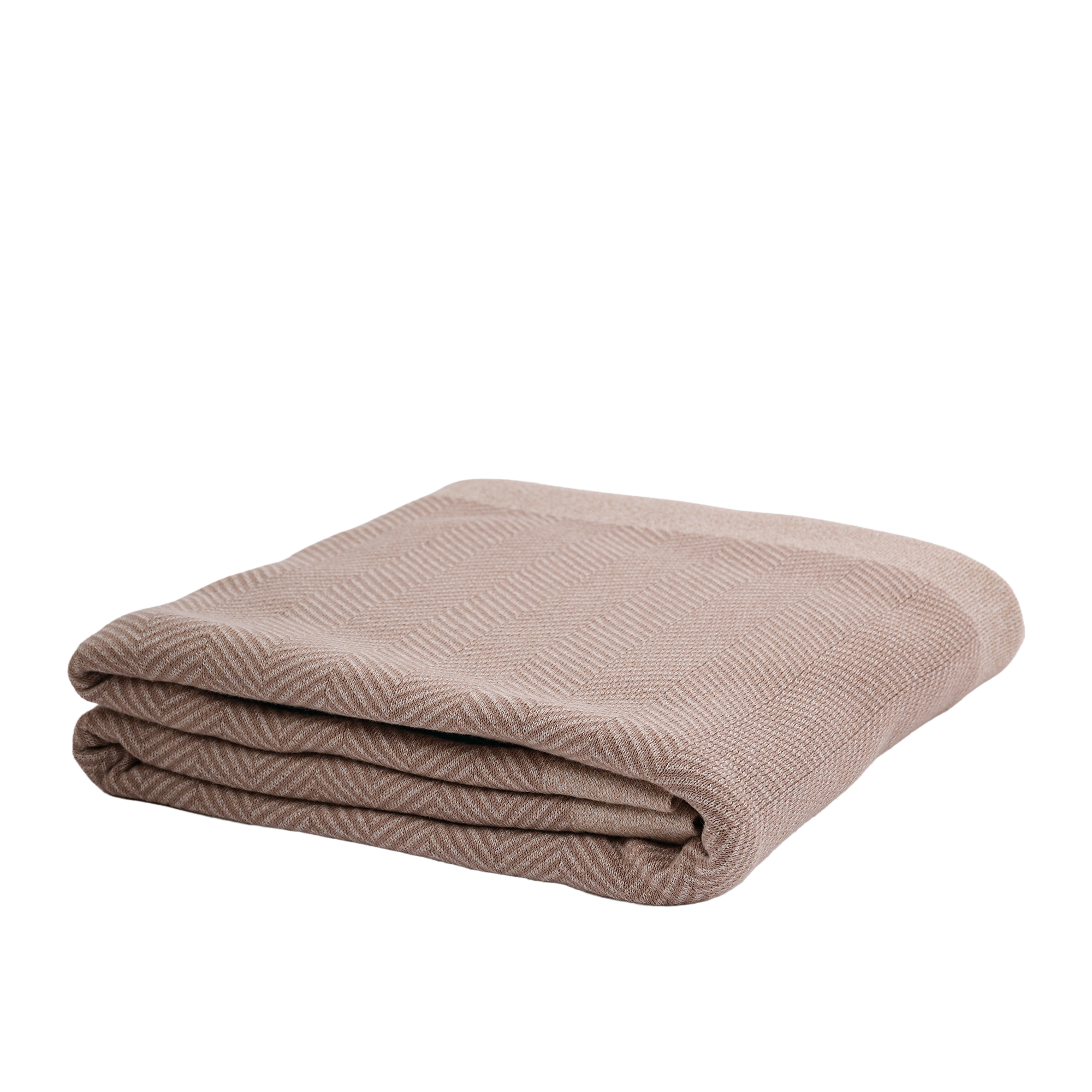 Herringbone 100% Cotton Knitted Throw