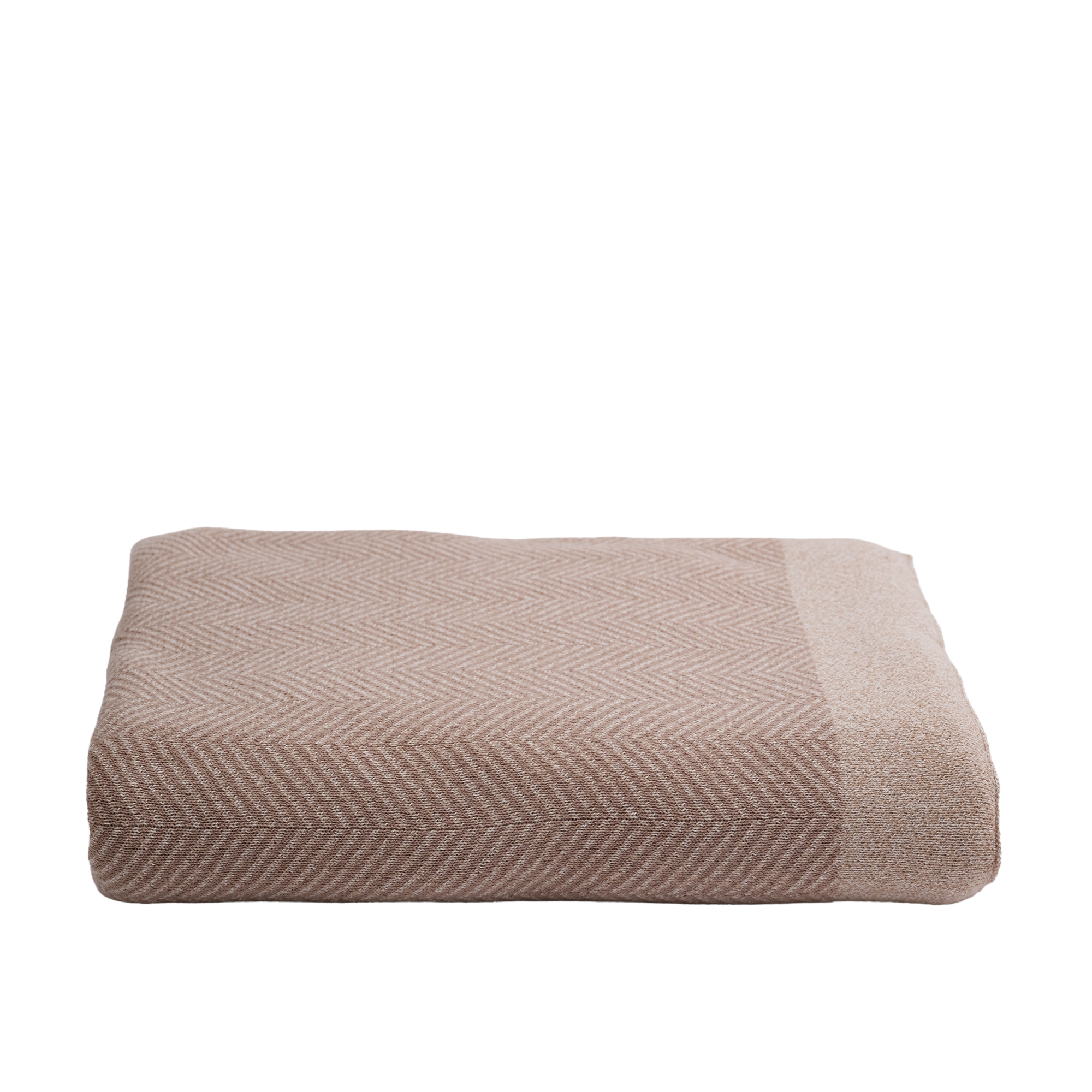 Herringbone 100% Cotton Knitted Throw