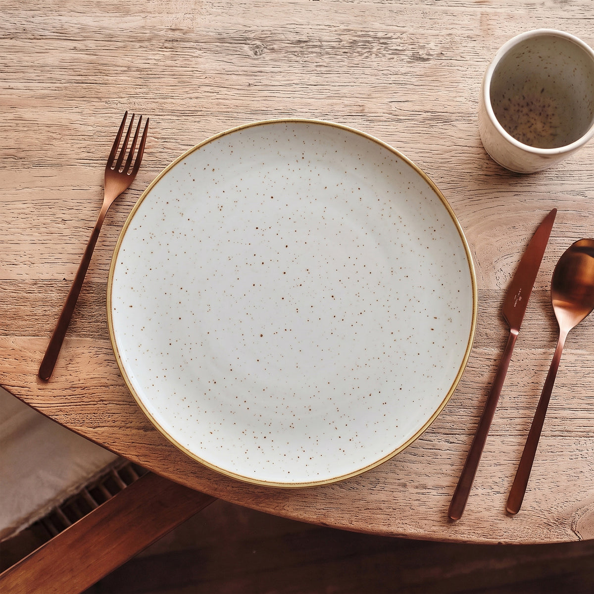 Gold Stone Dinner Plate