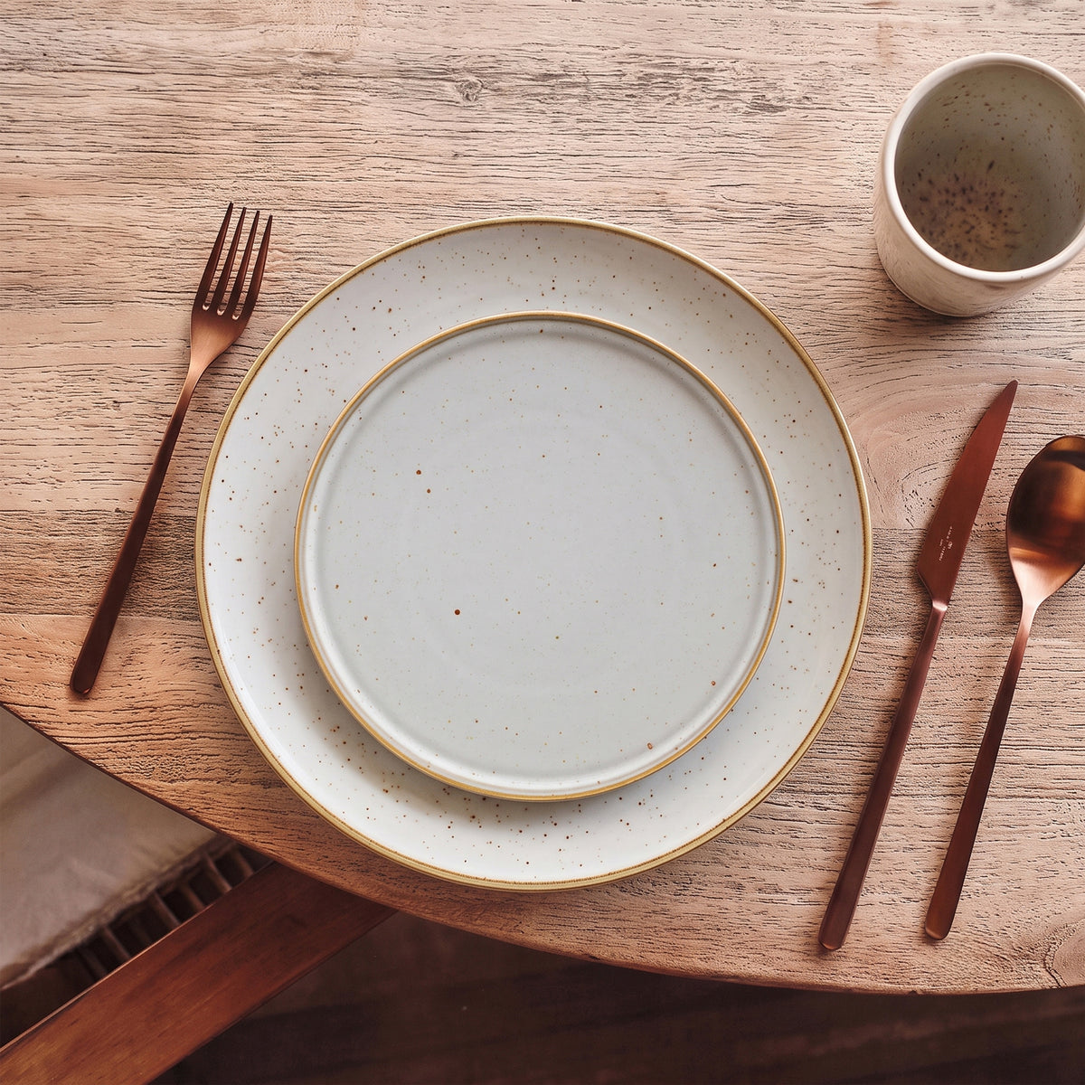 Gold Stone Dessert Plate
