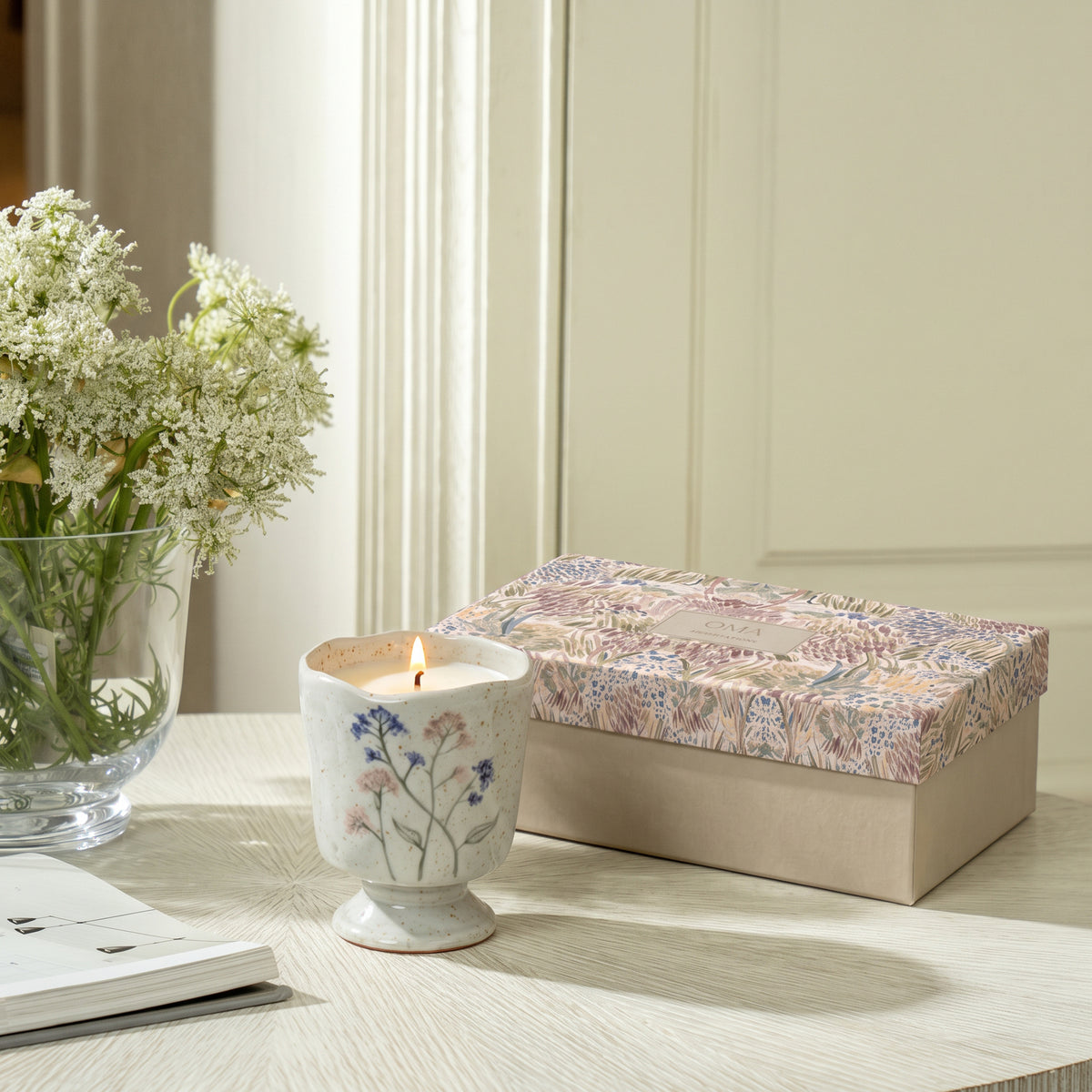 Meadow Footed Scented Candle Jar
