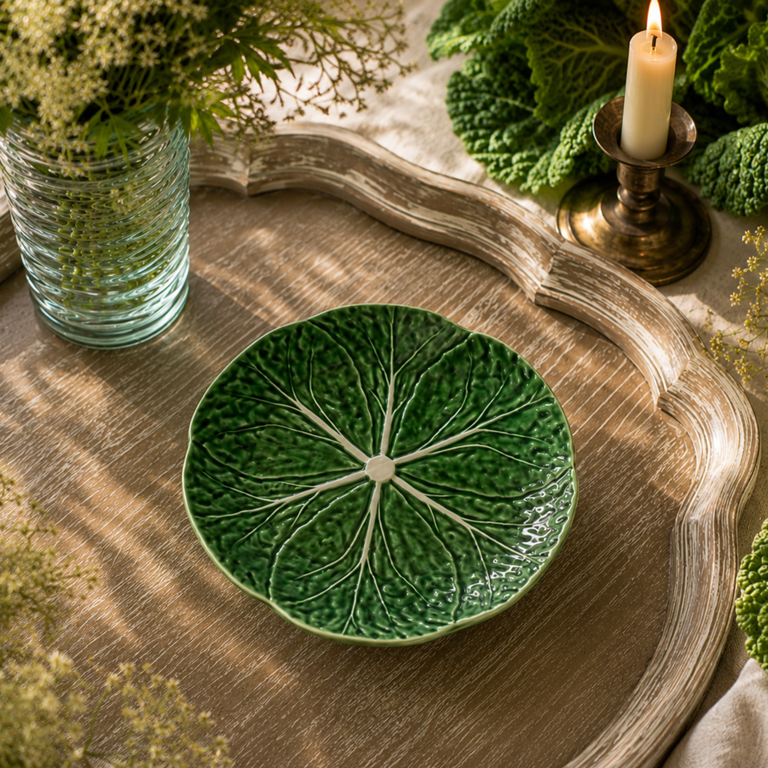 Cabbage Salad Plate Green