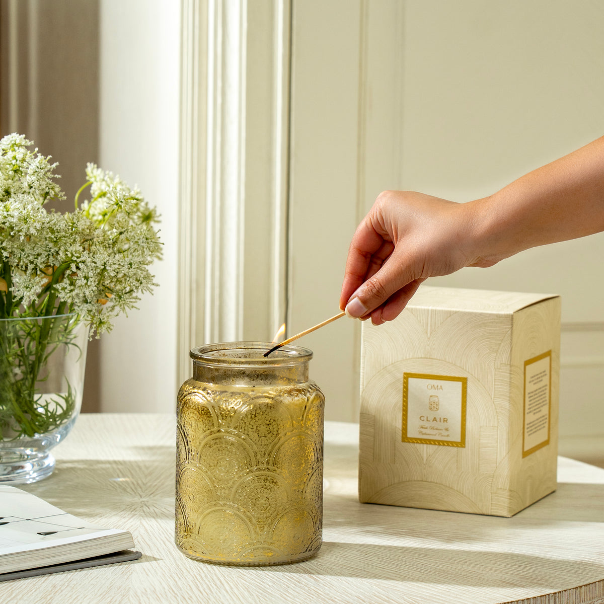 Clair Fresh Balsam and Cedarwood Scented Candle Jar