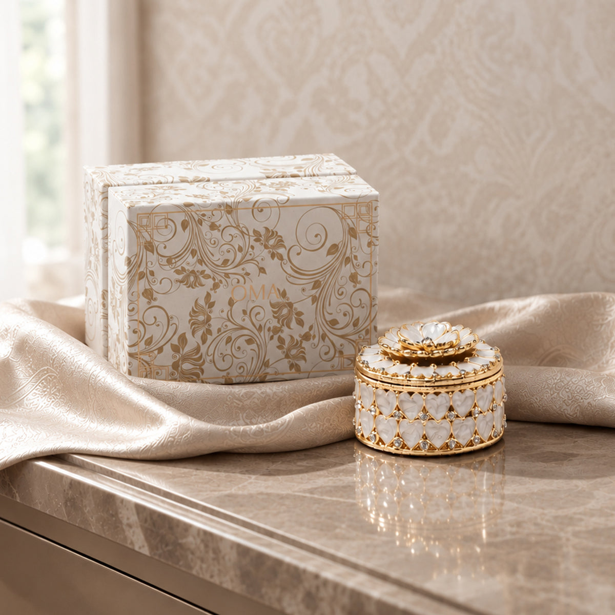 Evaa Trinket Box Beige