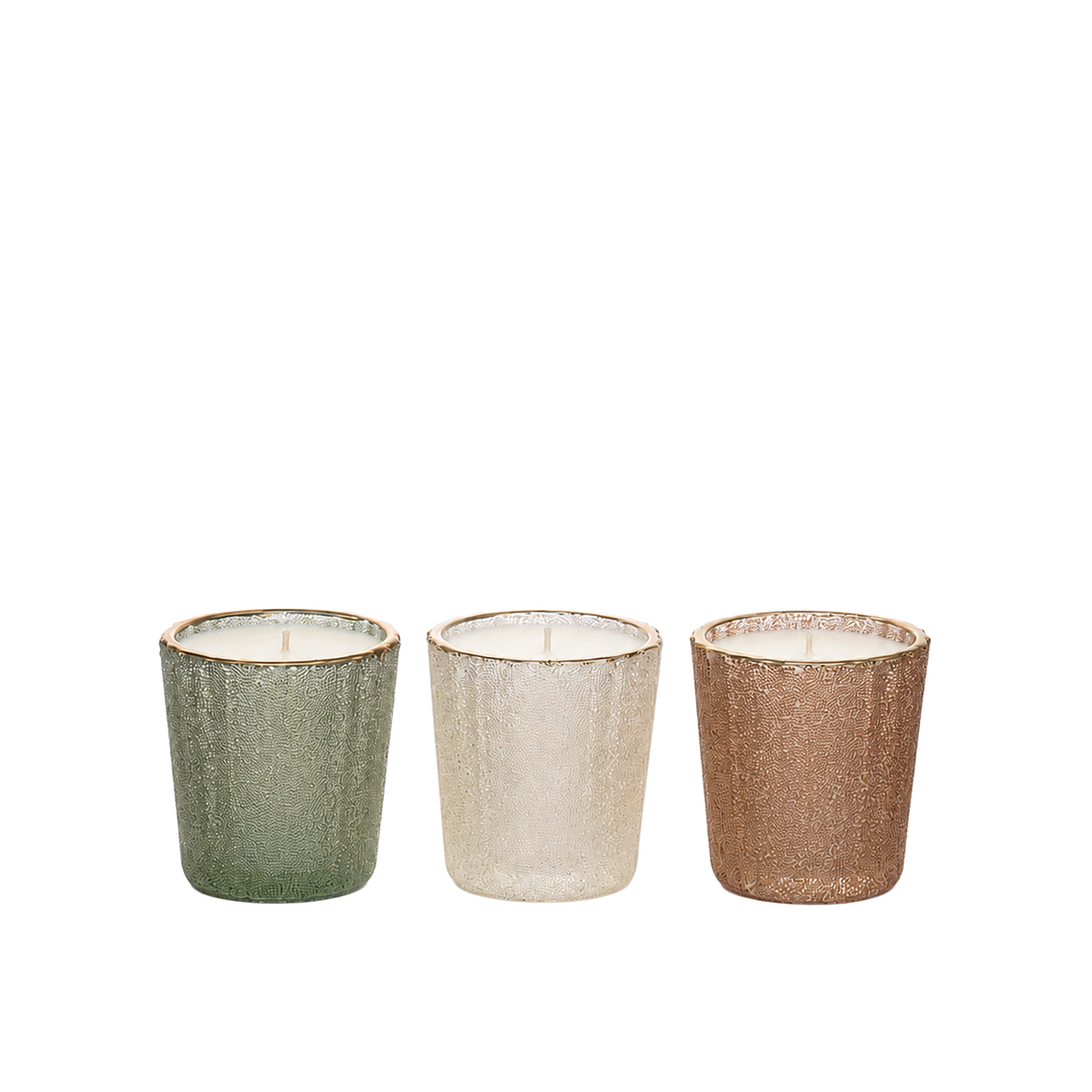 Crown Winter Candle S/3