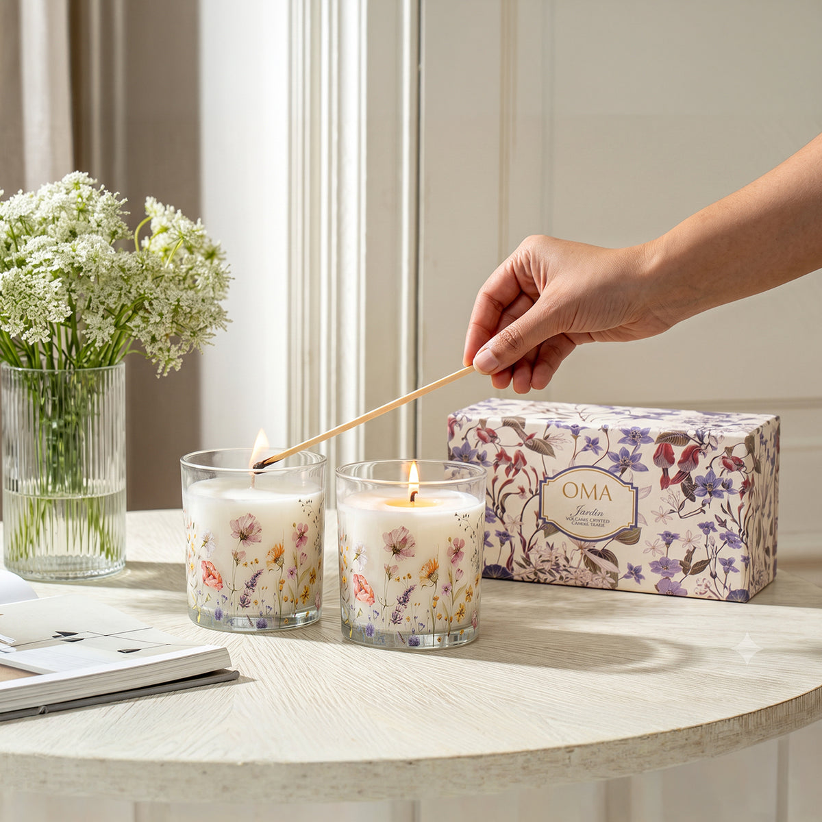 Jardin Sol Tobac Scented Candle S/2