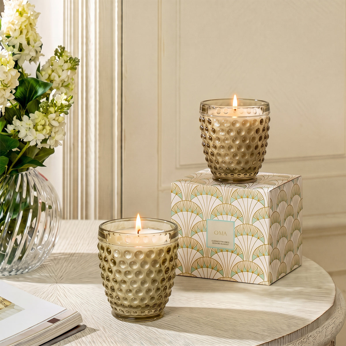 Willow Wave Fresh Balsam And Cedarwood Scented Candle Jar S/2