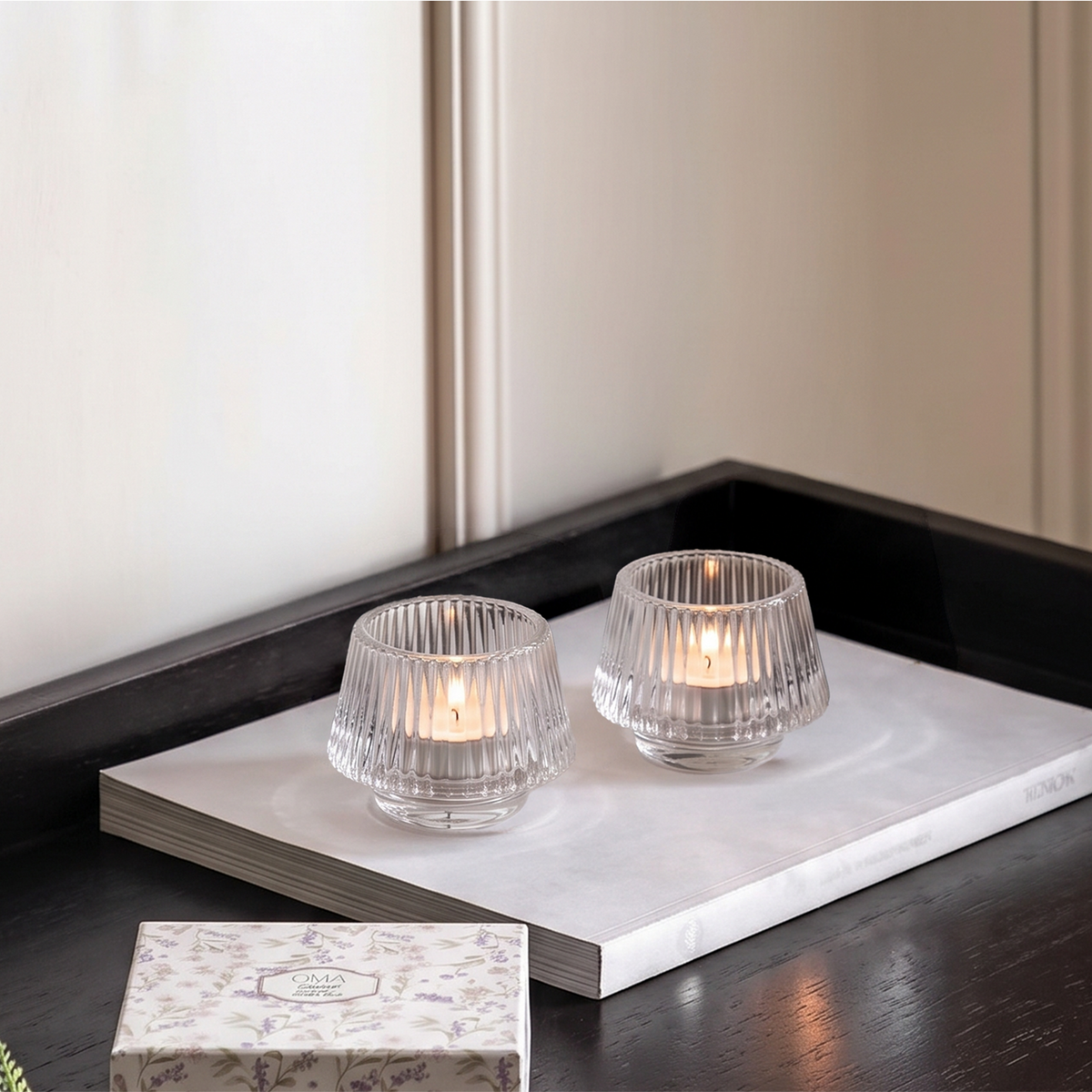 Tactile T-Light Candle Holder S/2