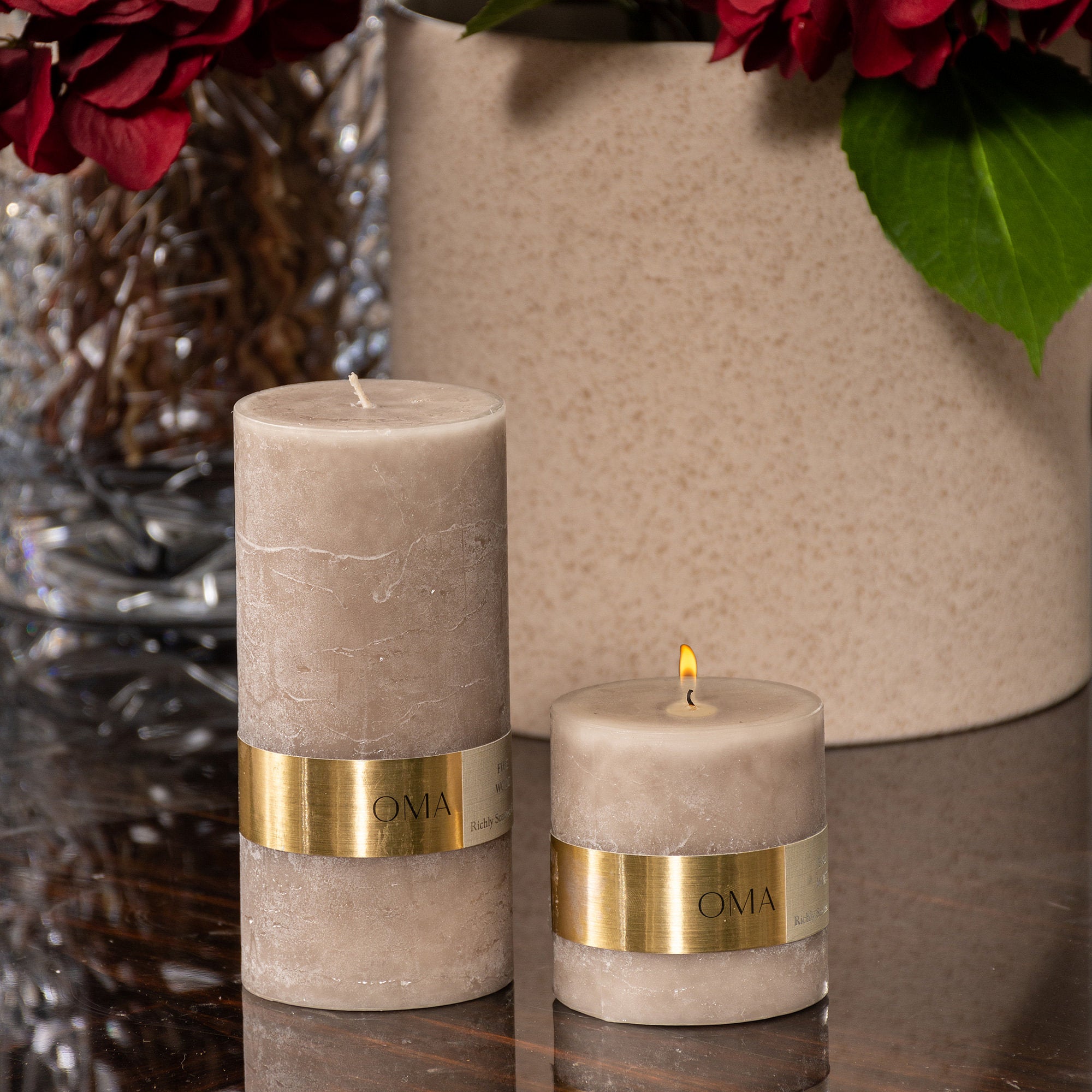 Firewood Scented Pillar Candle