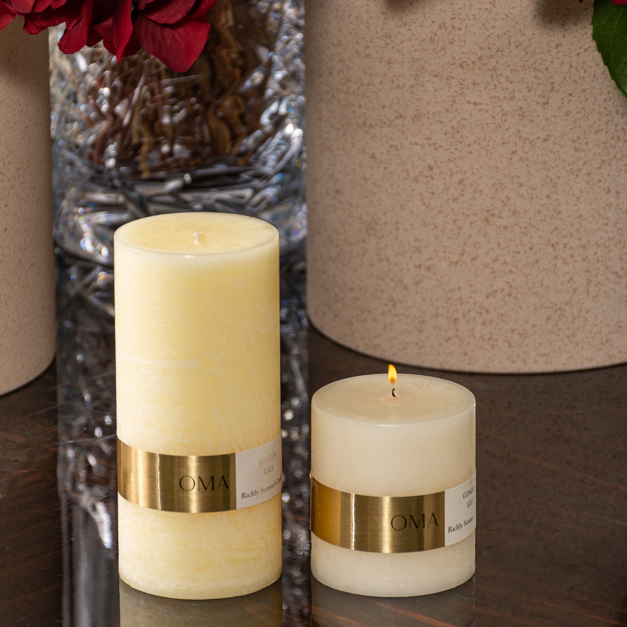 Ginger Lily Scented Pillar Candle