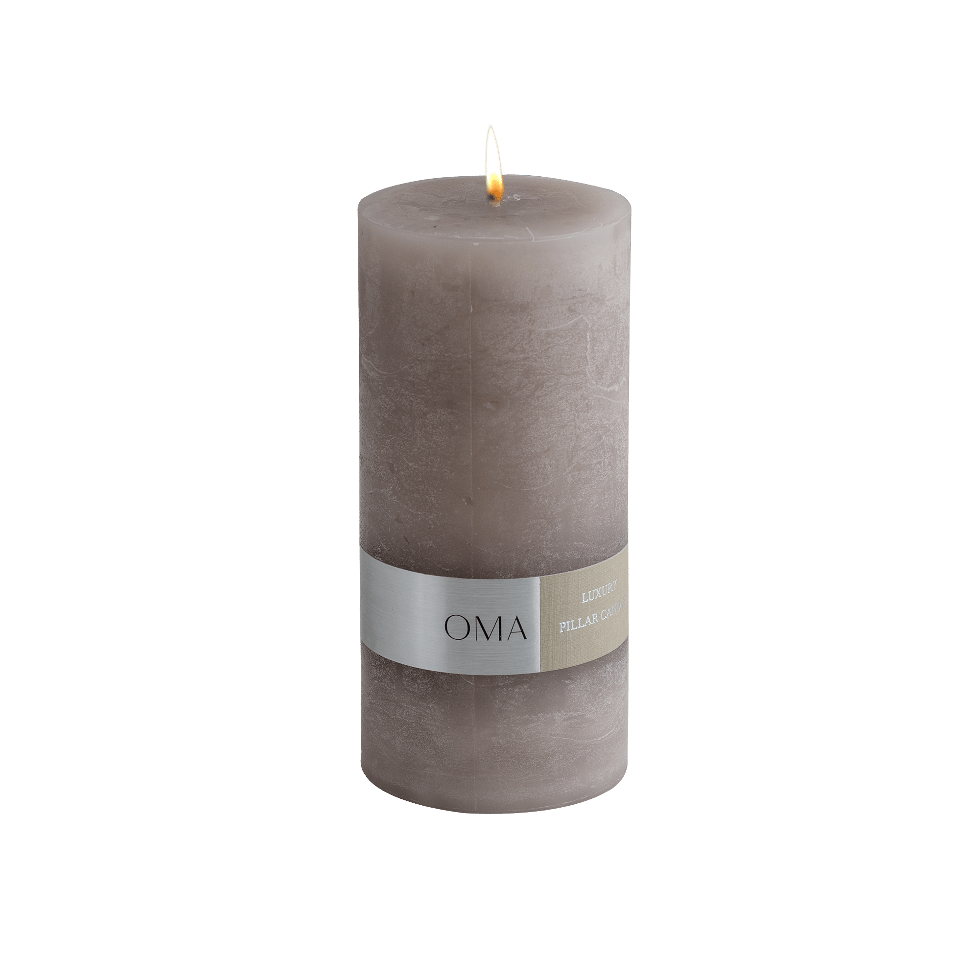 Deliciae Pillar Candle Grey