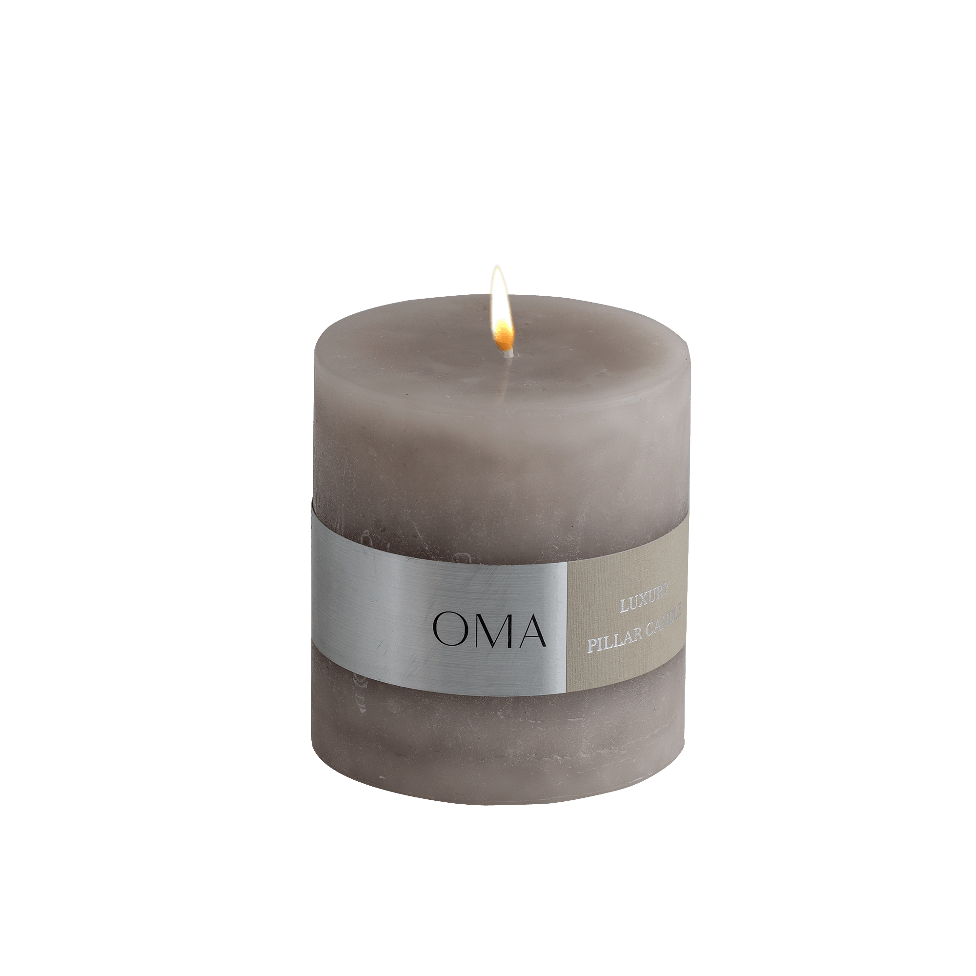 Deliciae Pillar Candle Grey