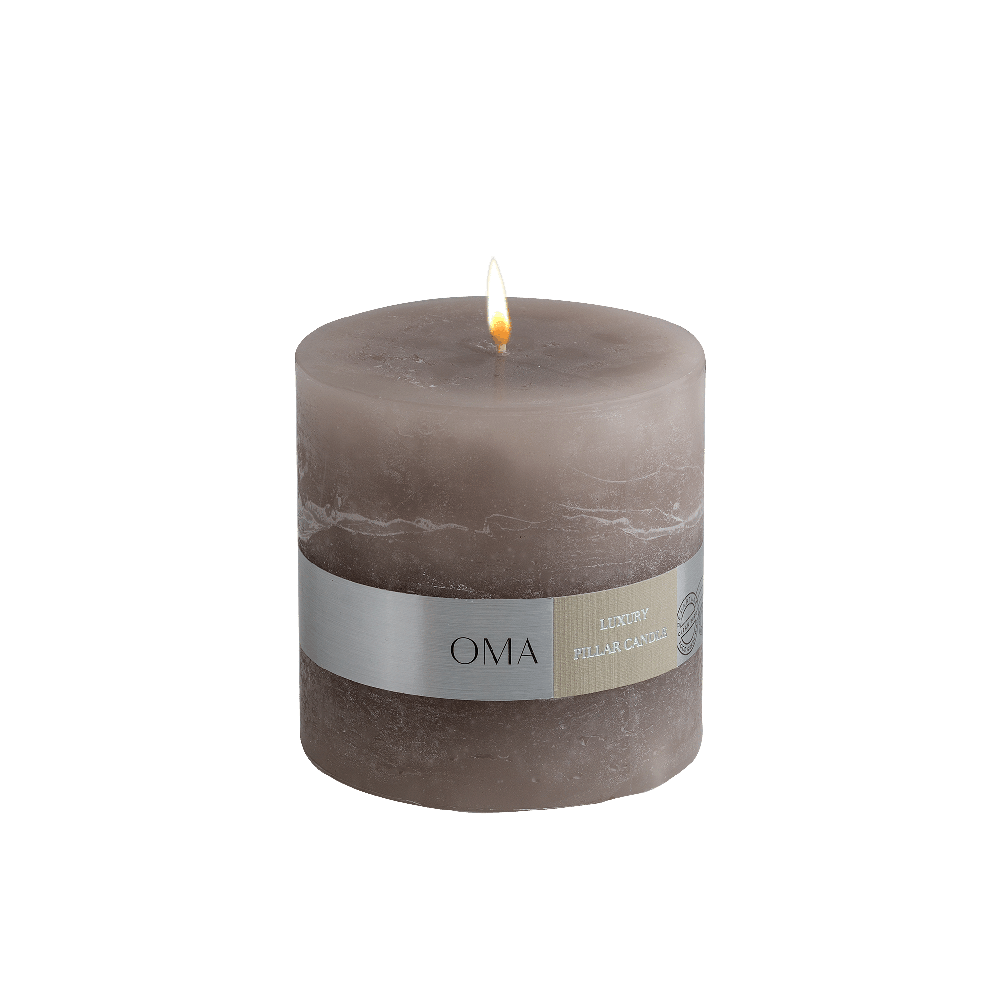 Deliciae Pillar Candle Grey