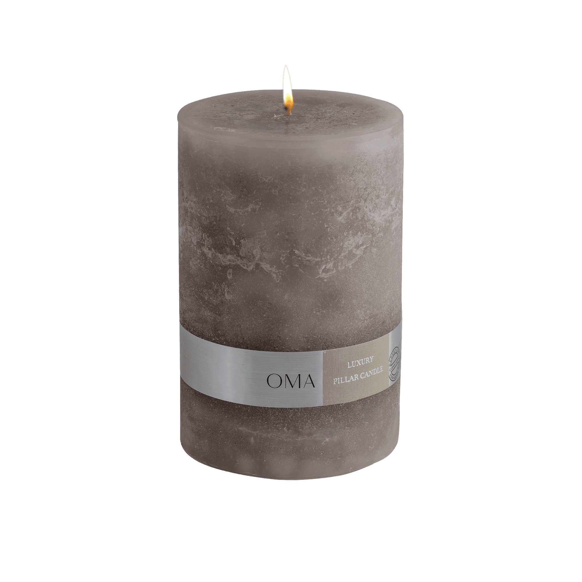 Deliciae Pillar Candle Grey
