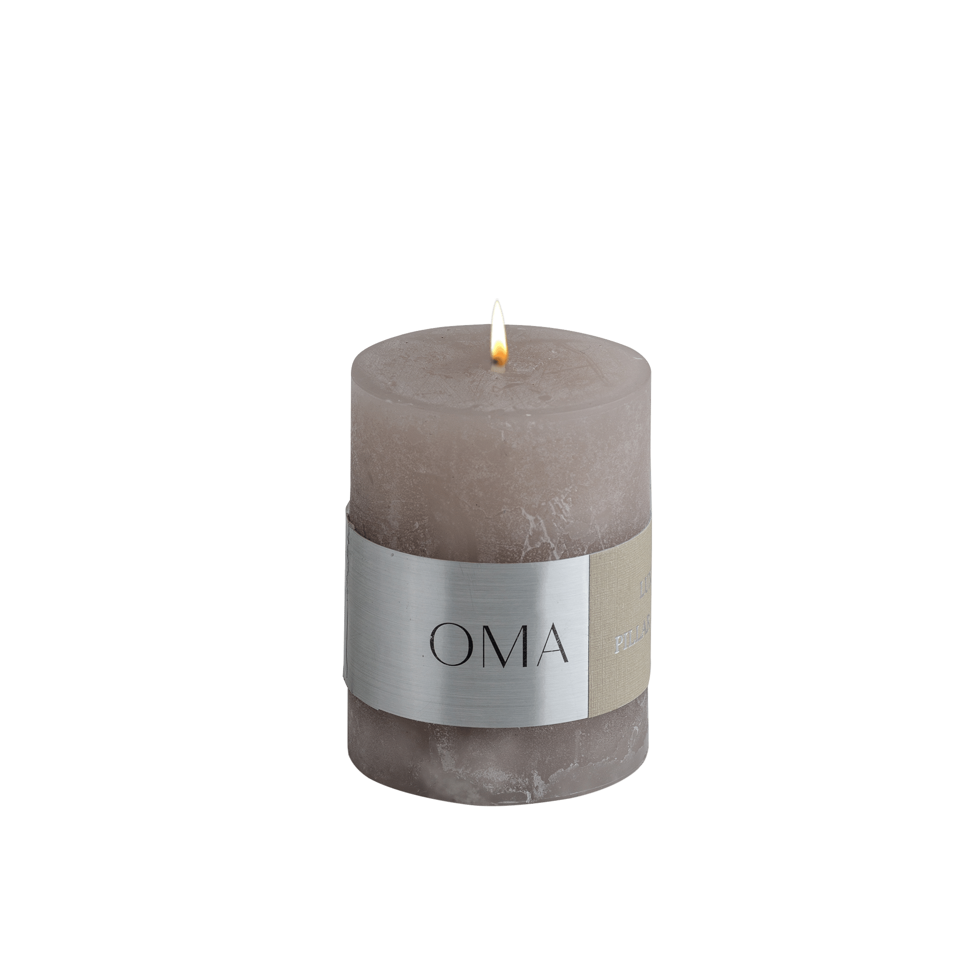 Deliciae Pillar Candle Grey