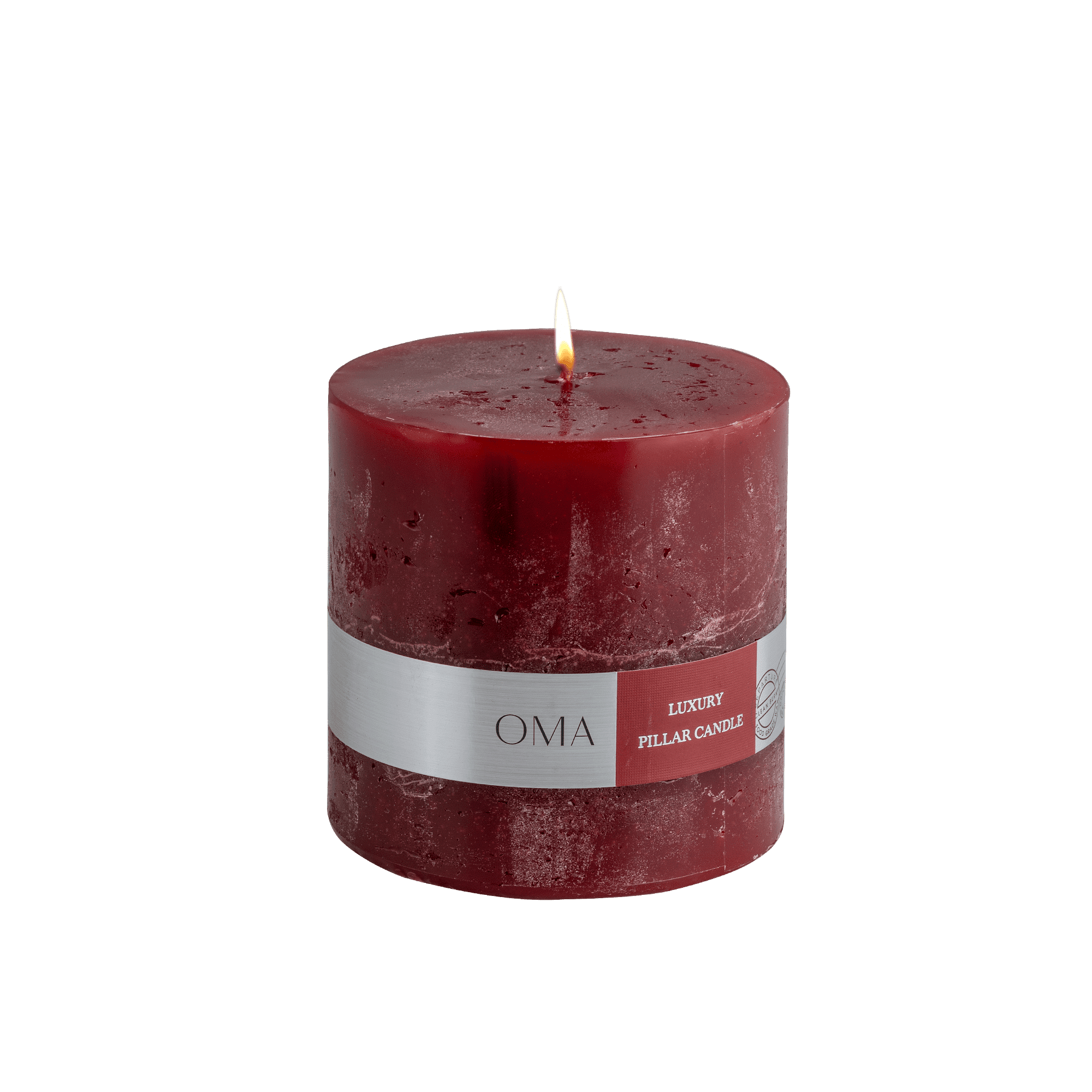 Deliciae Pillar Candle Red