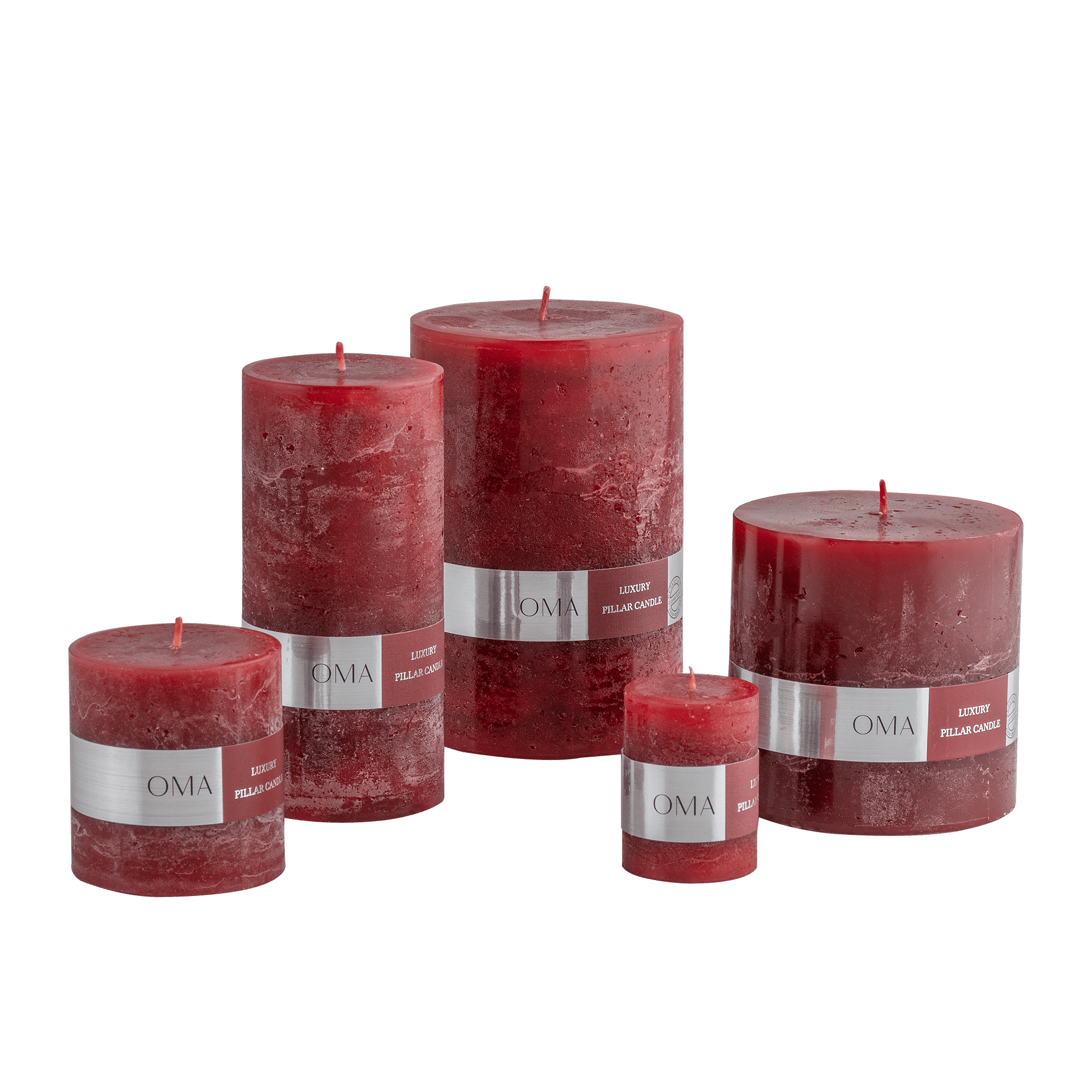 Deliciae Pillar Candle Red