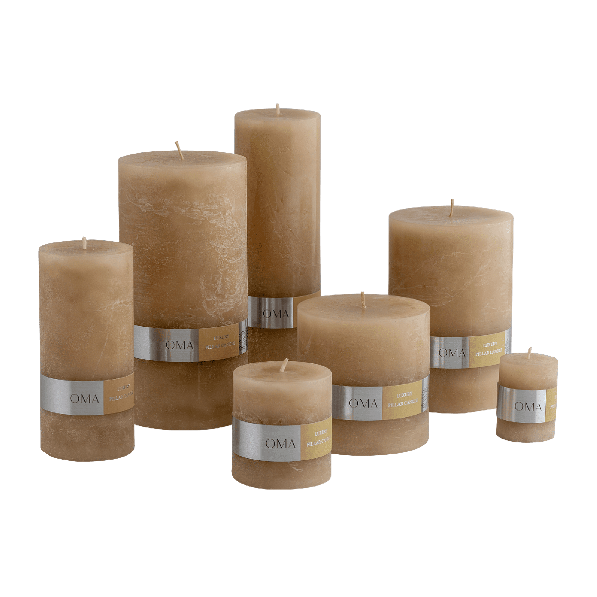 Deliciae Pillar Candle Beige