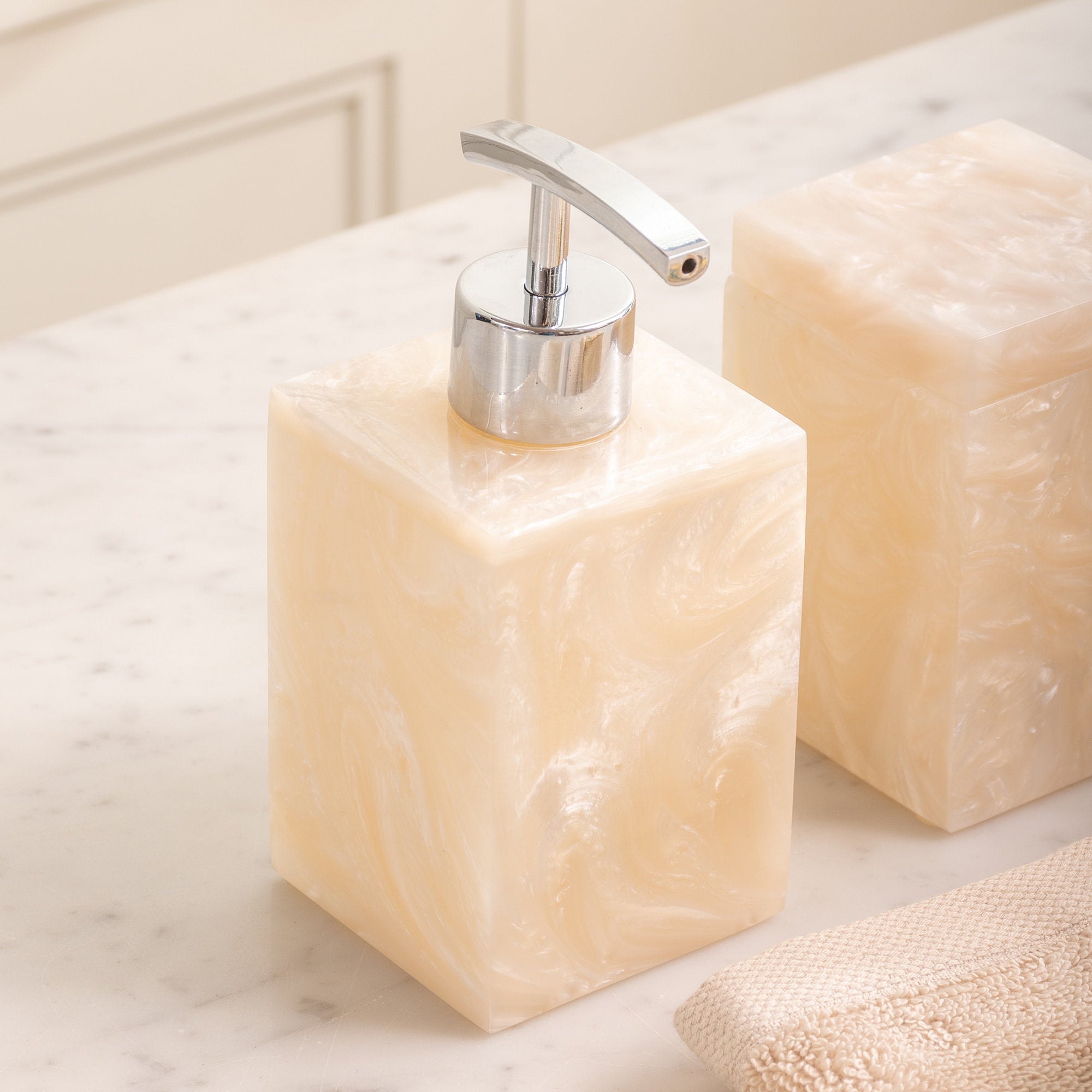 Capiz Soap Dispenser Pearl