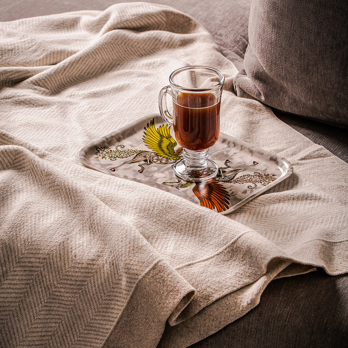 Herringbone 100% Cotton Throw Blanket