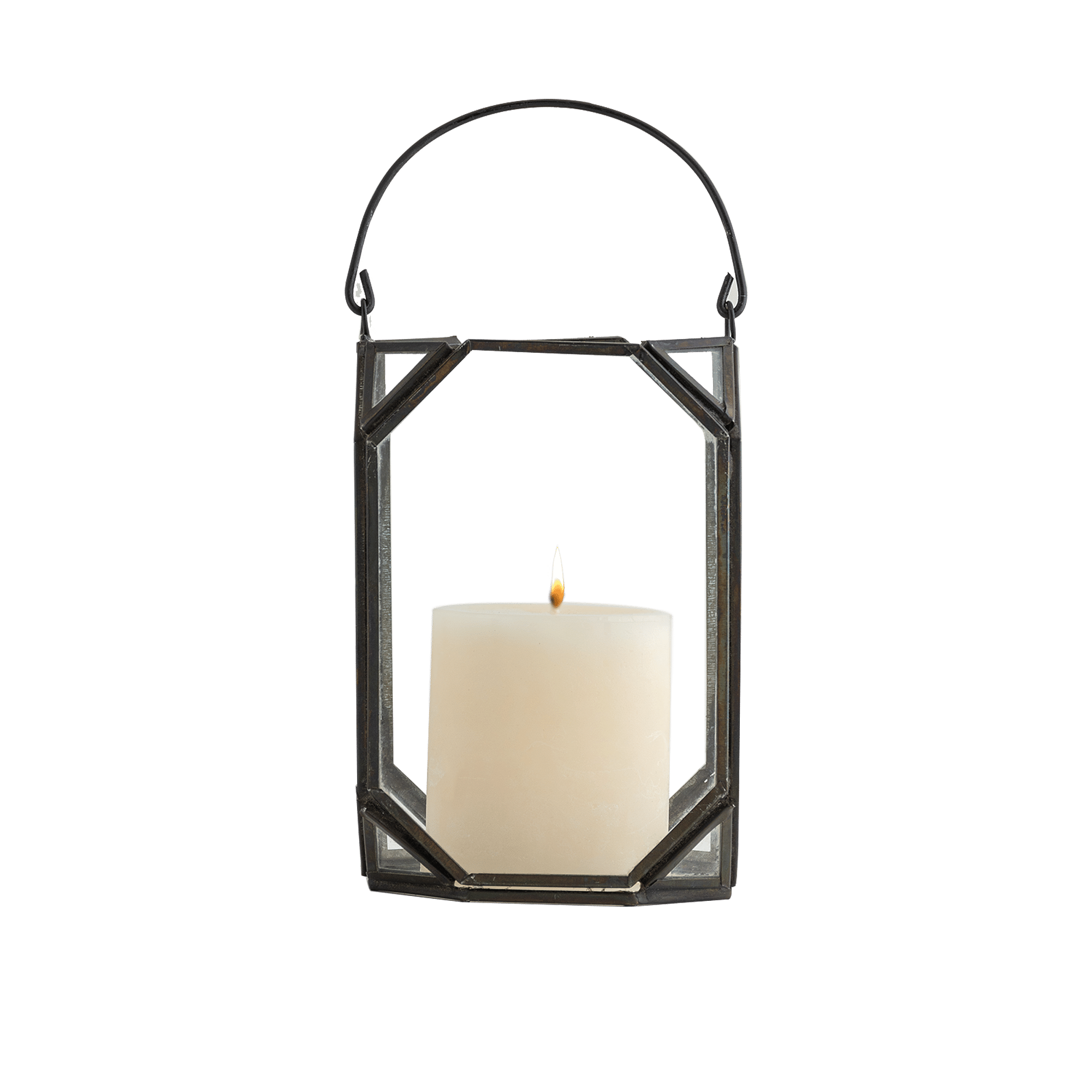 Geometrix Black Hanging Lantern