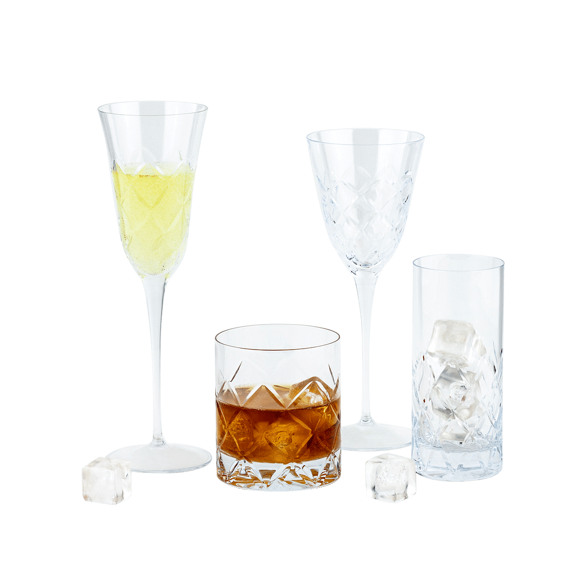 Julia Cut Pompadour White Wine Glass