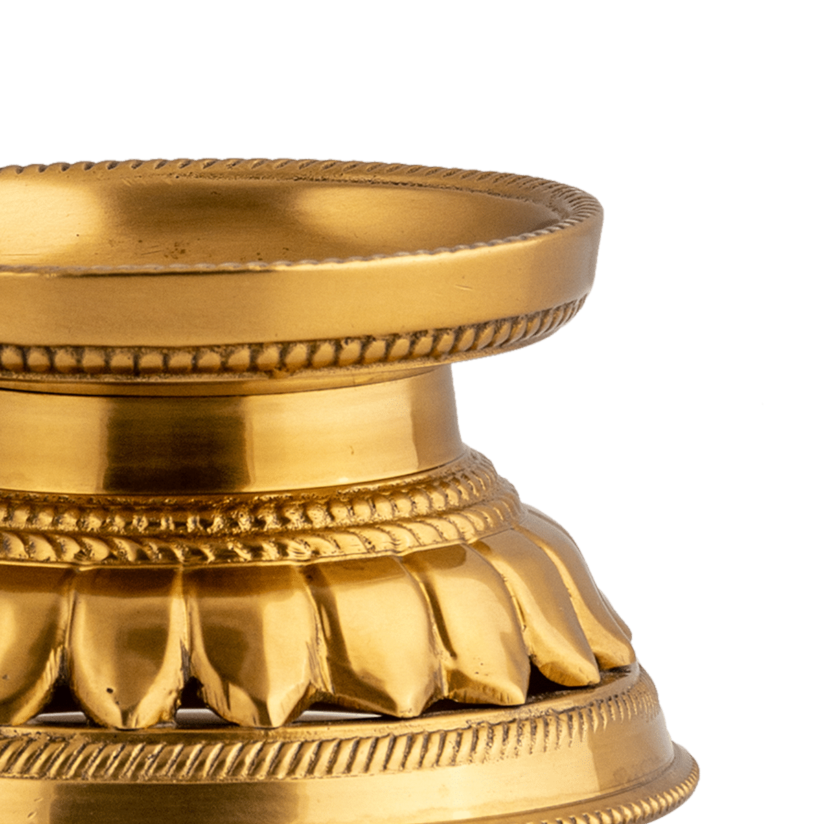 Sugandhim Gold Brass Candle Holder