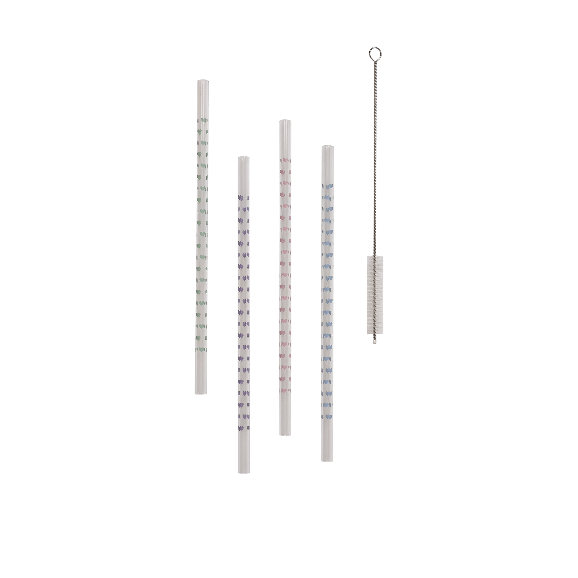 Harrison Heart Drinking Straws-S/5