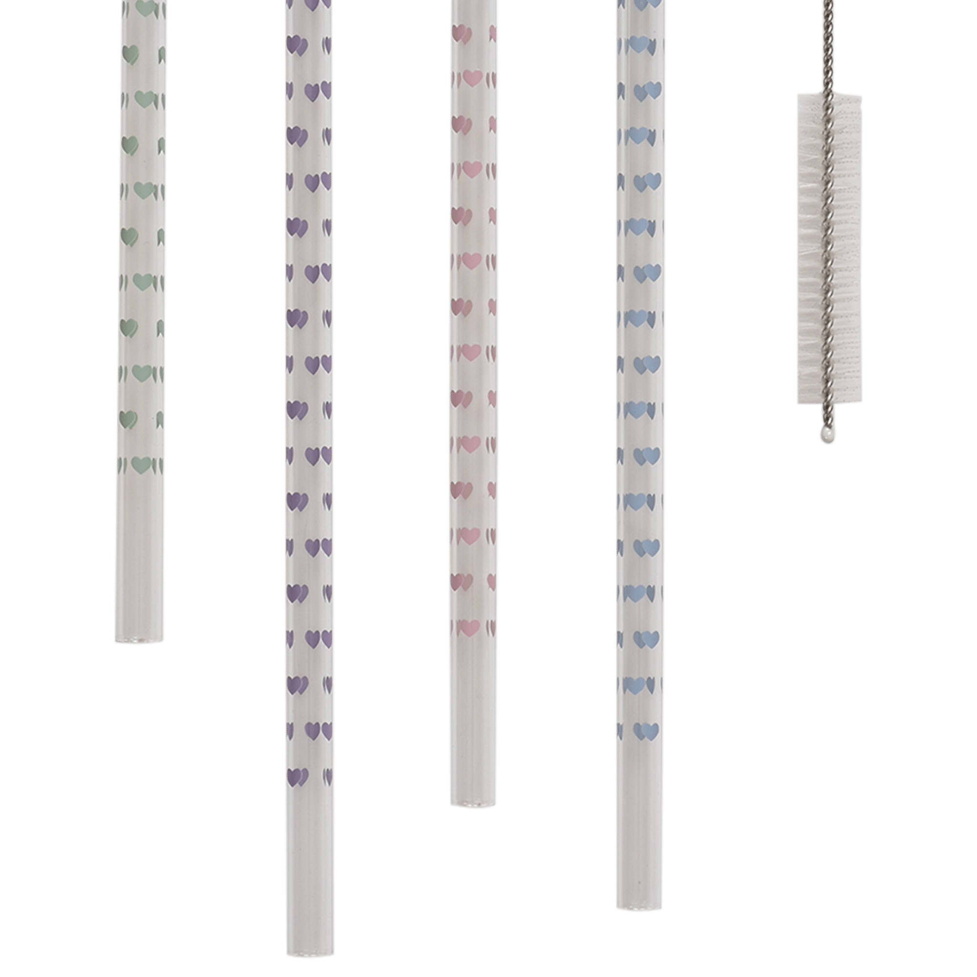 Harrison Heart Drinking Straws-S/5