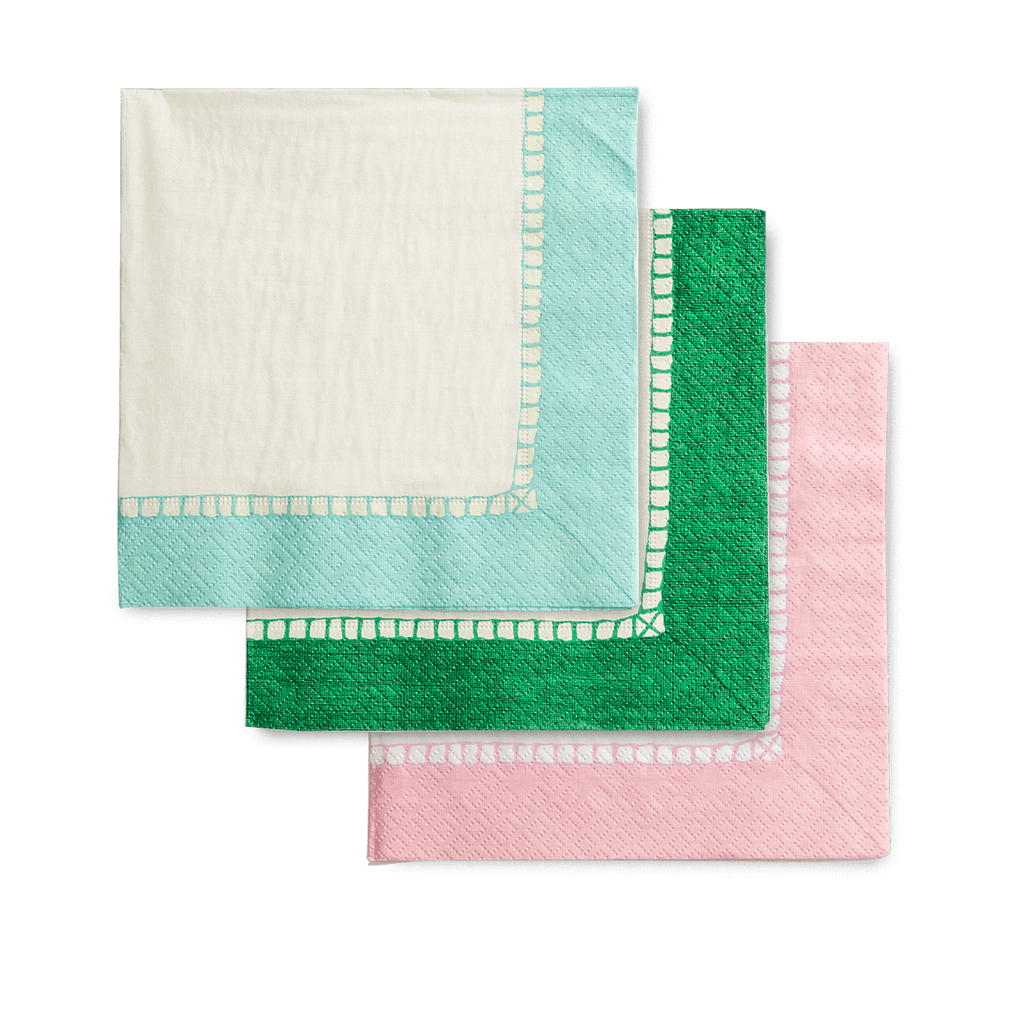 Linen Border Paper Napkins S/20