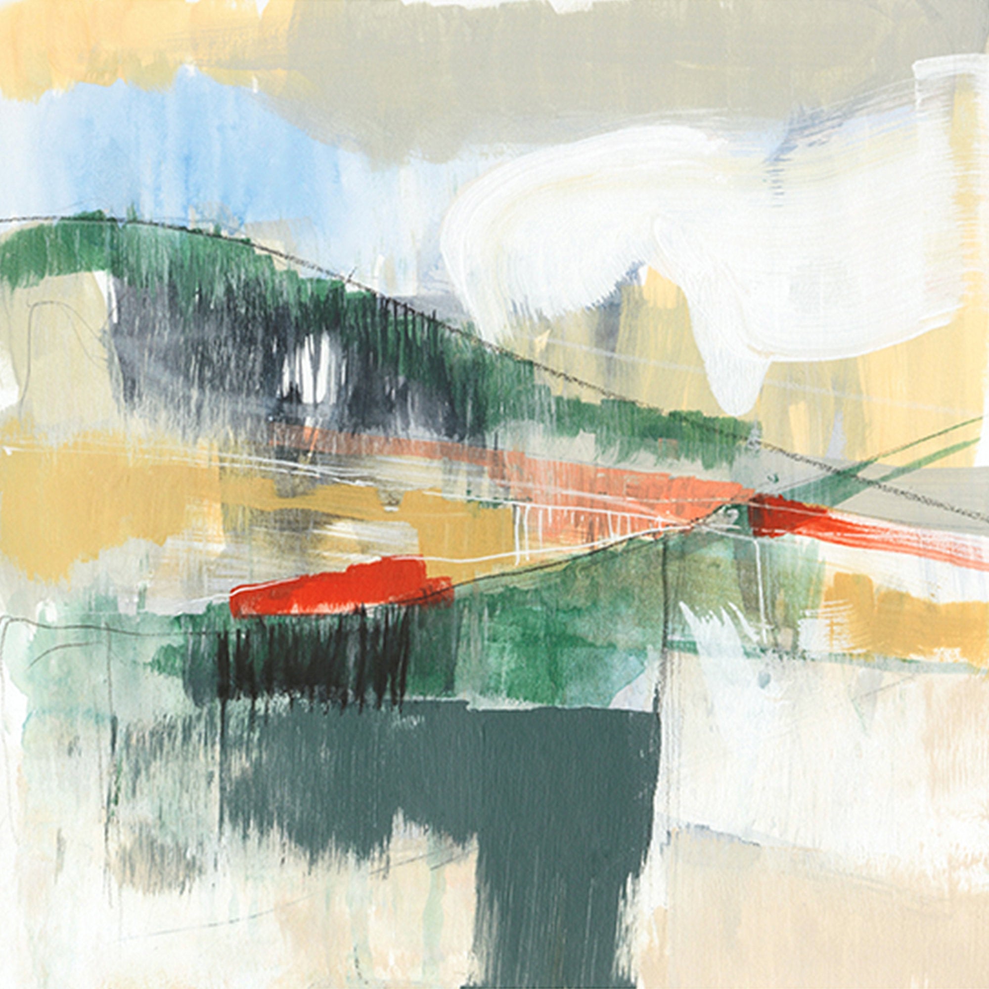 Abstracted Mountain Scape Wall Art