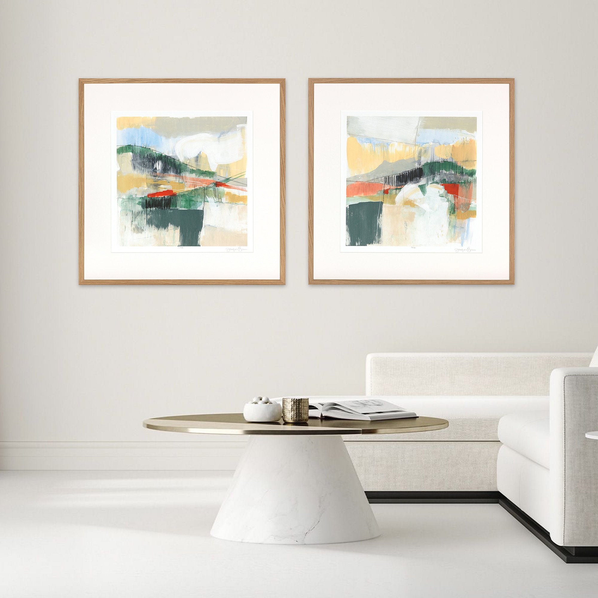 Abstracted Mountain Scape Wall Art