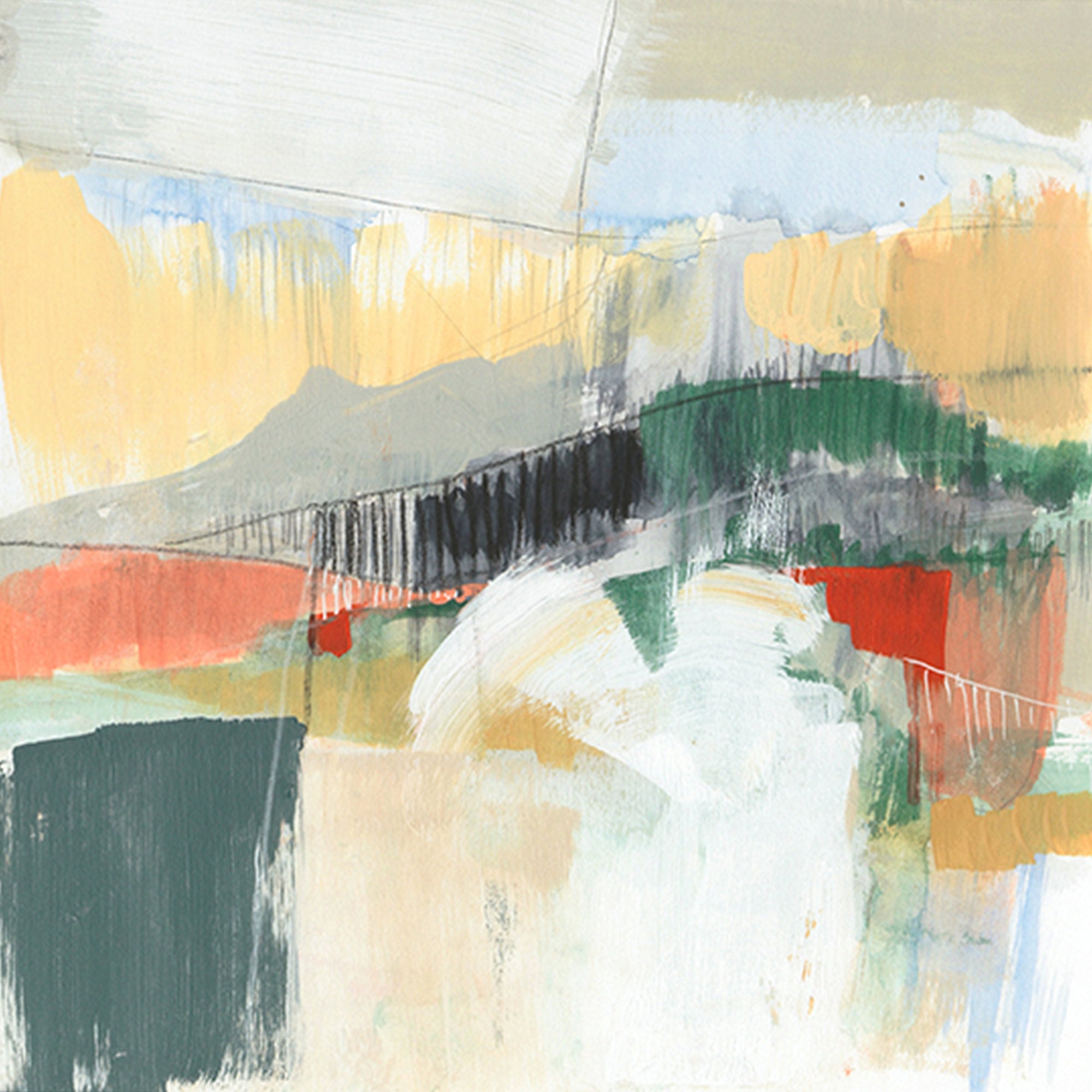 Abstracted Mountain Scape Wall Art