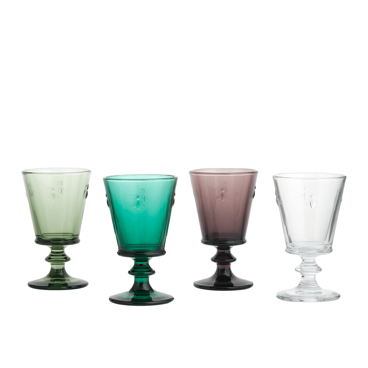 Bee Wine Glass Eggplant