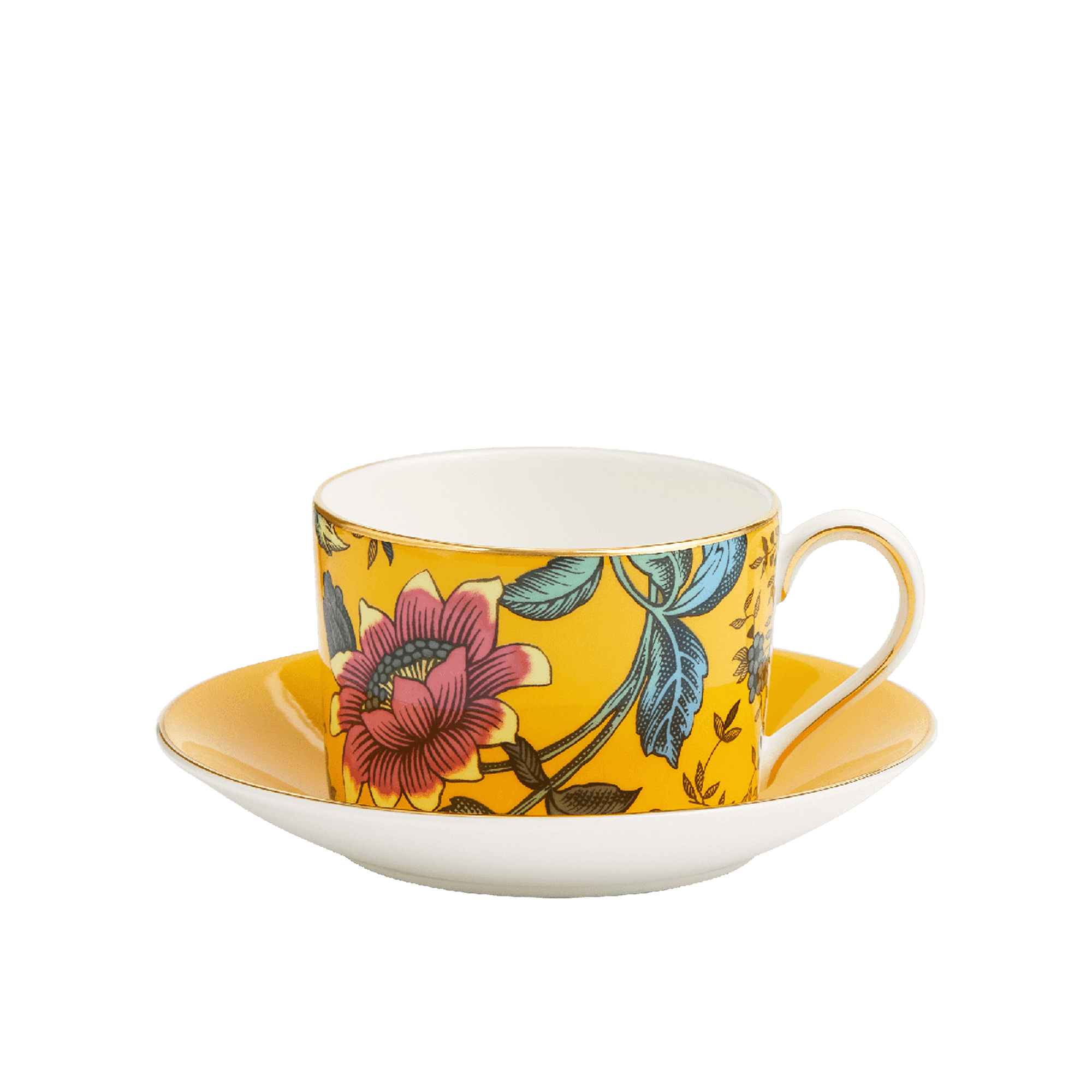 Wonderlust Yellow Tonquin Teacup & Saucer