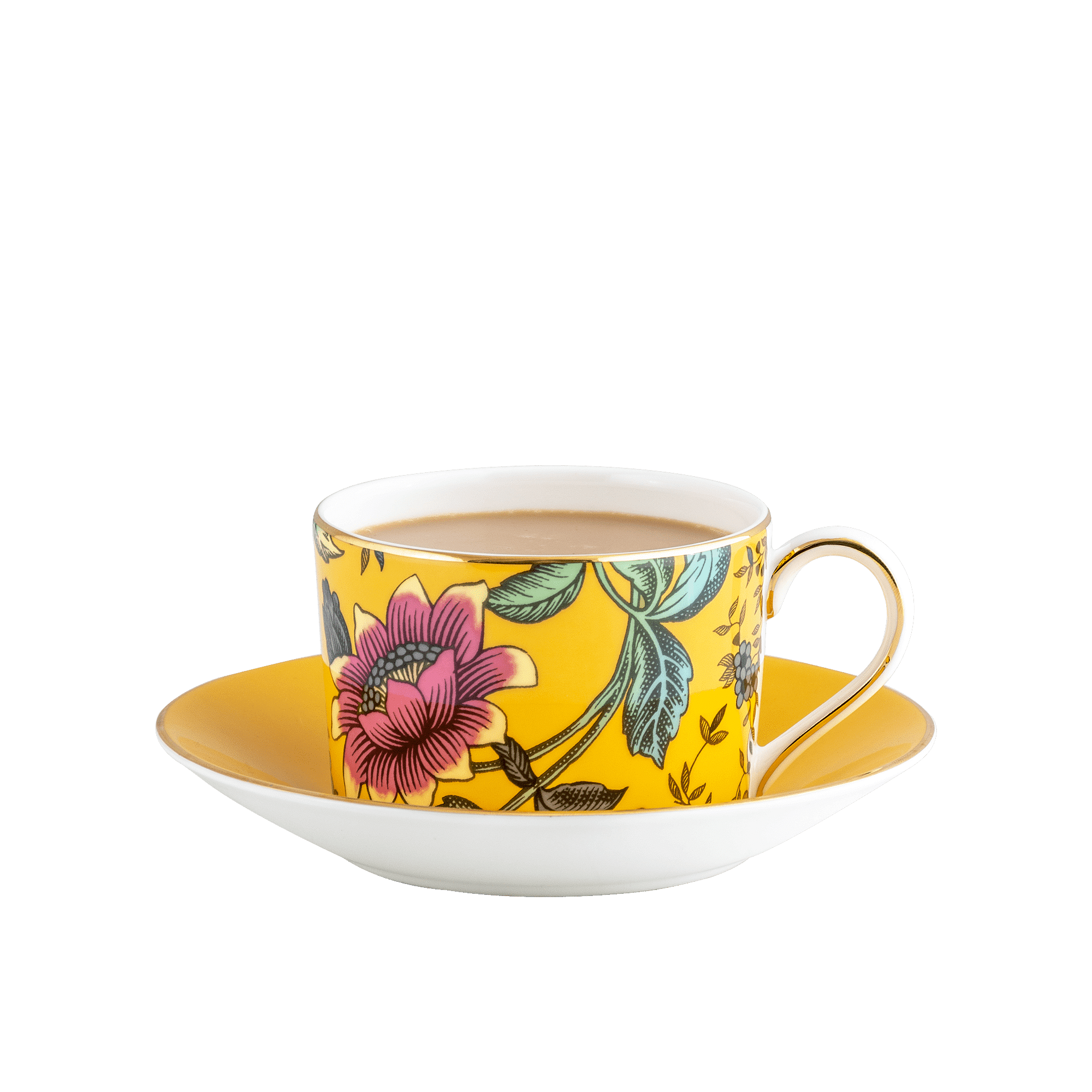 Wonderlust Yellow Tonquin Teacup & Saucer
