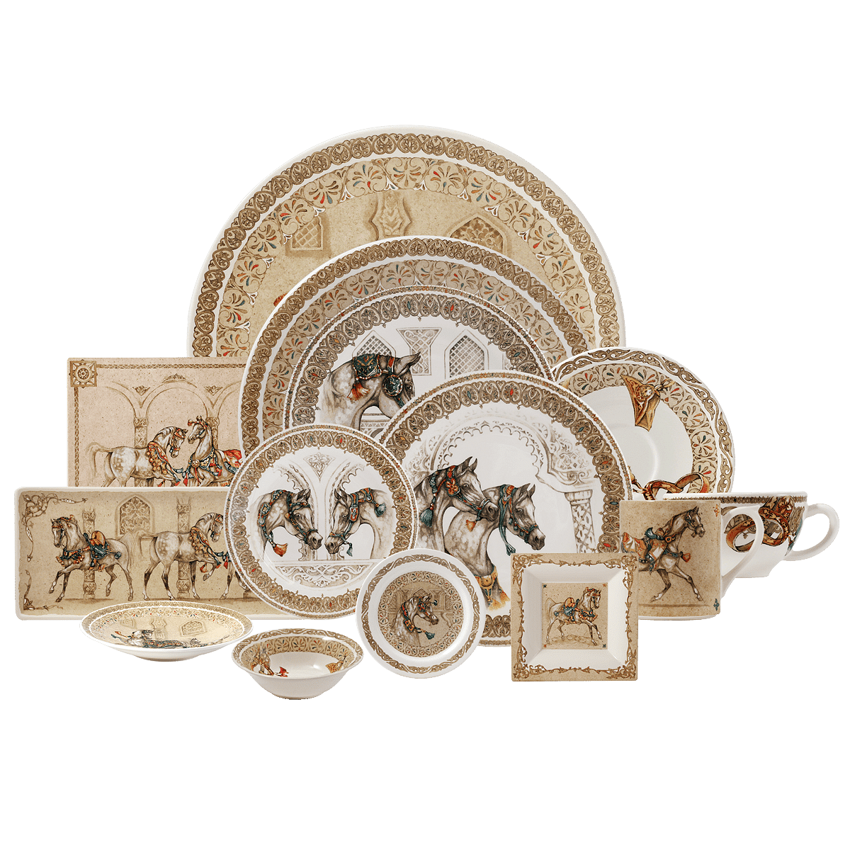 Chevaux Du Vent Mare & Foal Dessert Plate