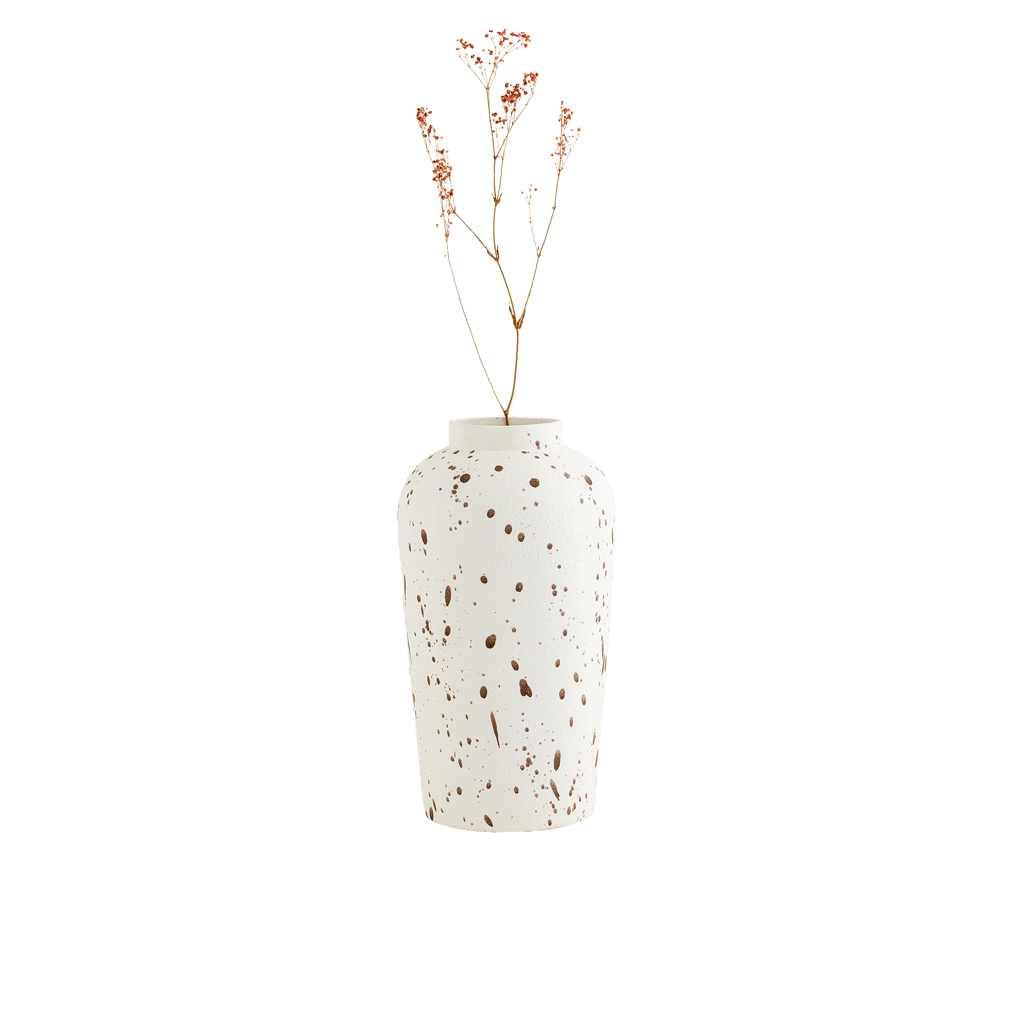 Bronzeige Vase White