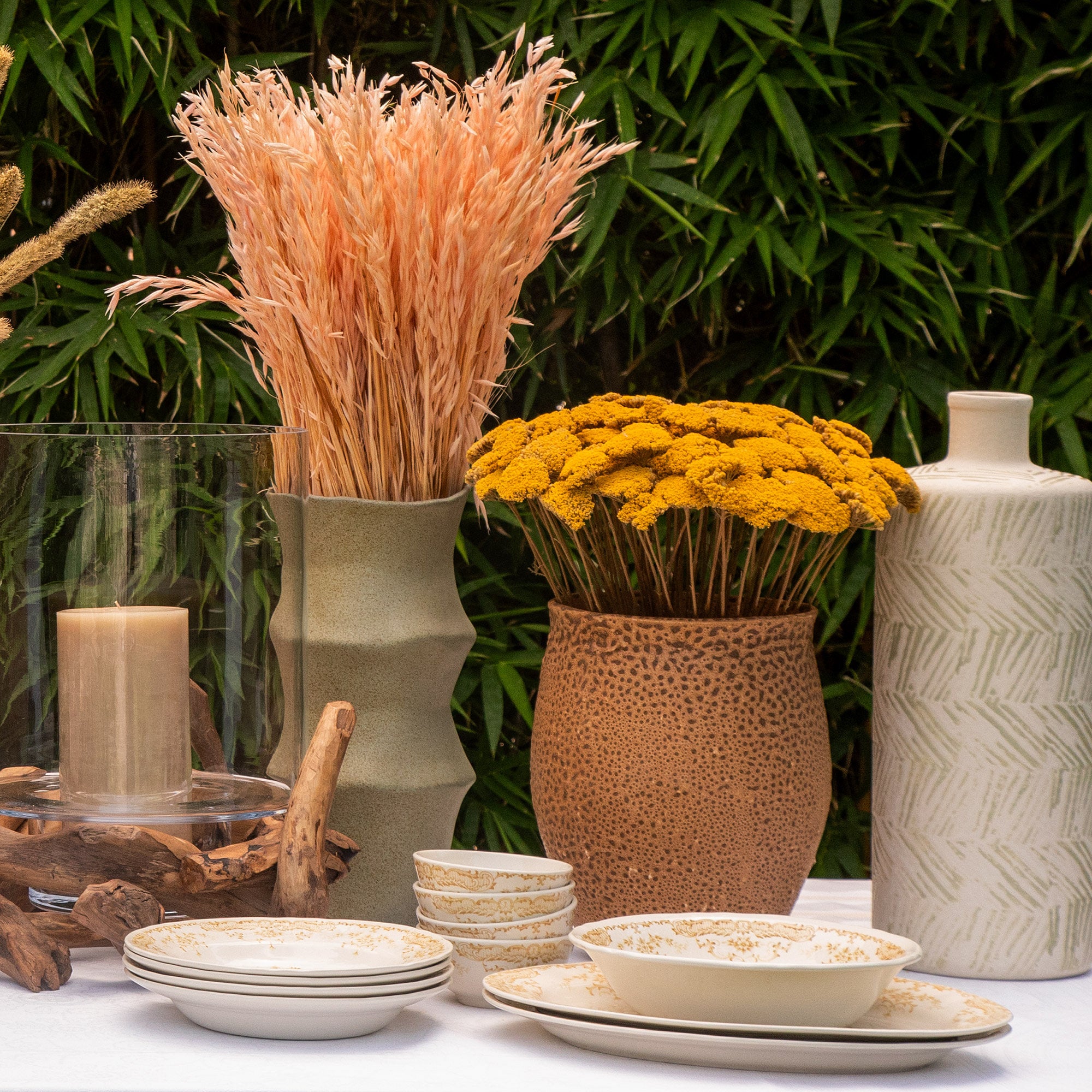 Bronzeige Vase Mustard