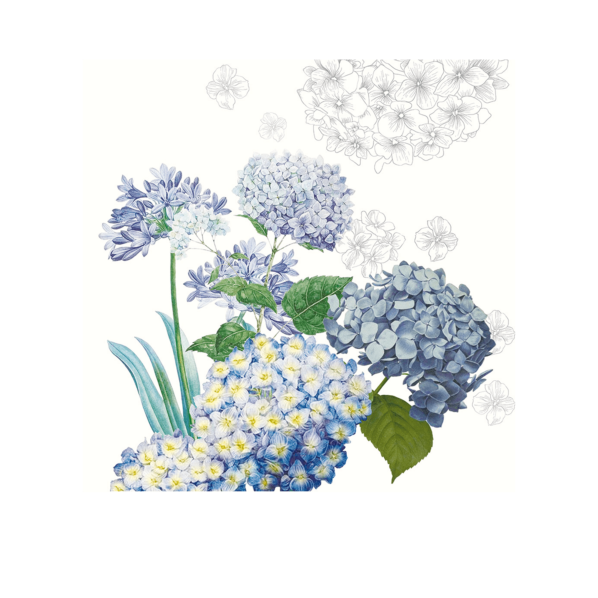 Jardin De Bretagne Bleu Napkin