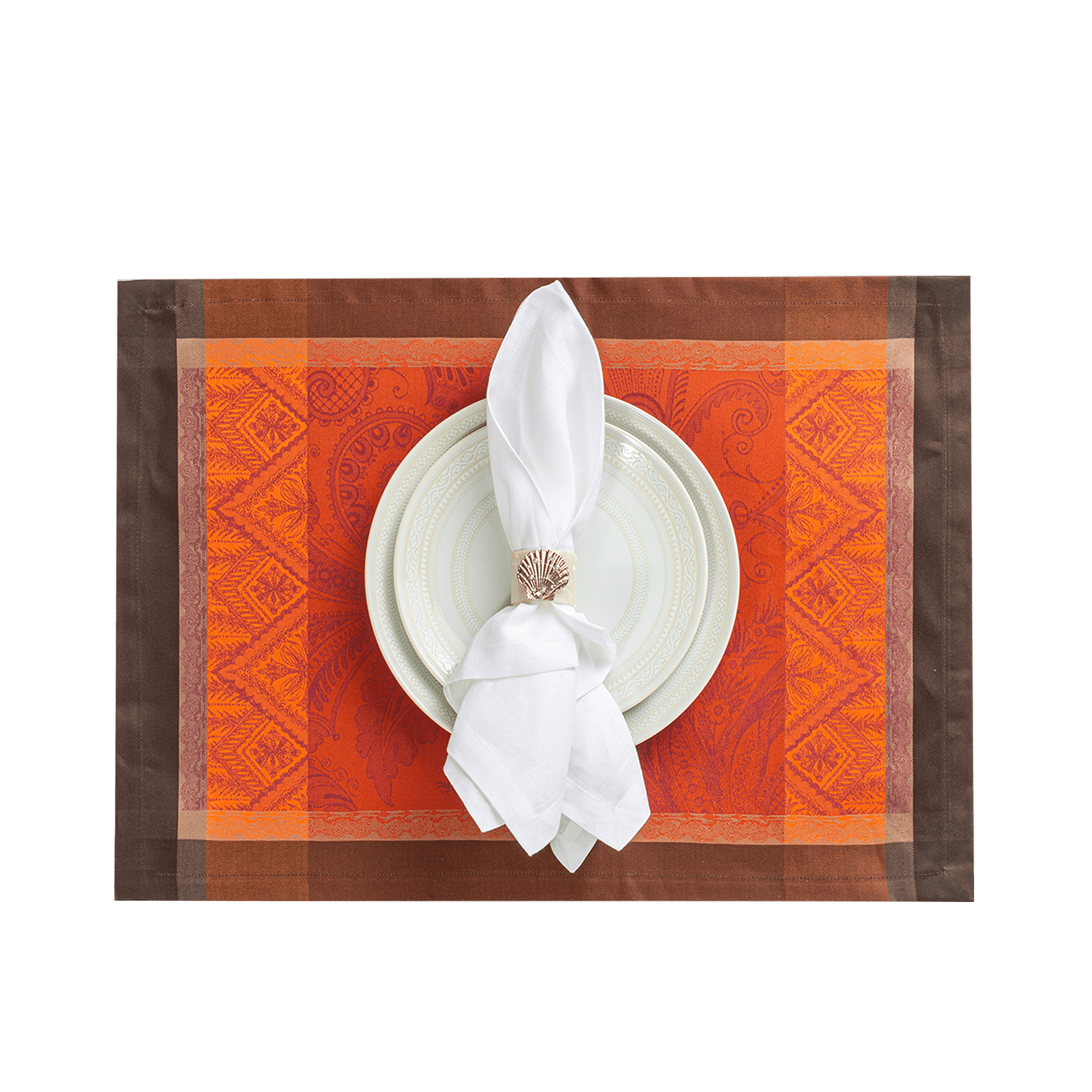Grace Flamboyant Cotton Jaquard Placemat