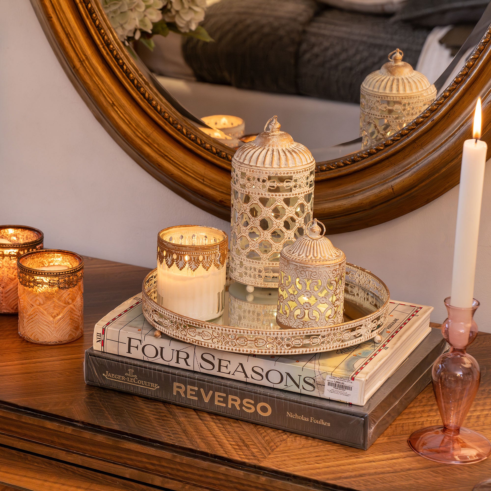 Foliage Mirror Tray