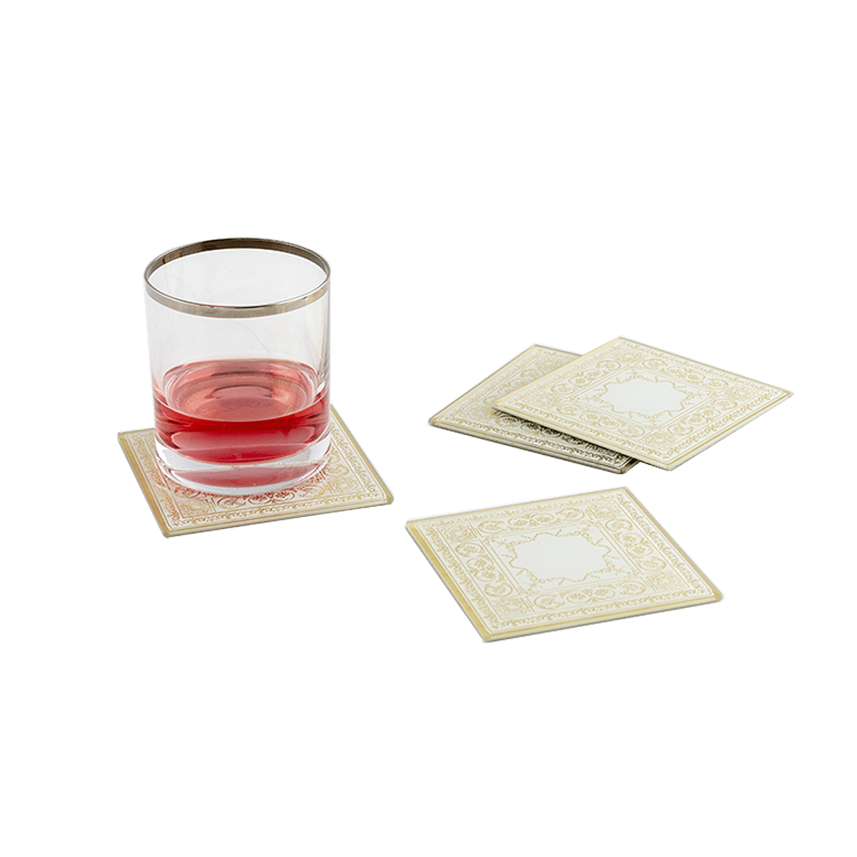 Cassarely Coaster set with Case