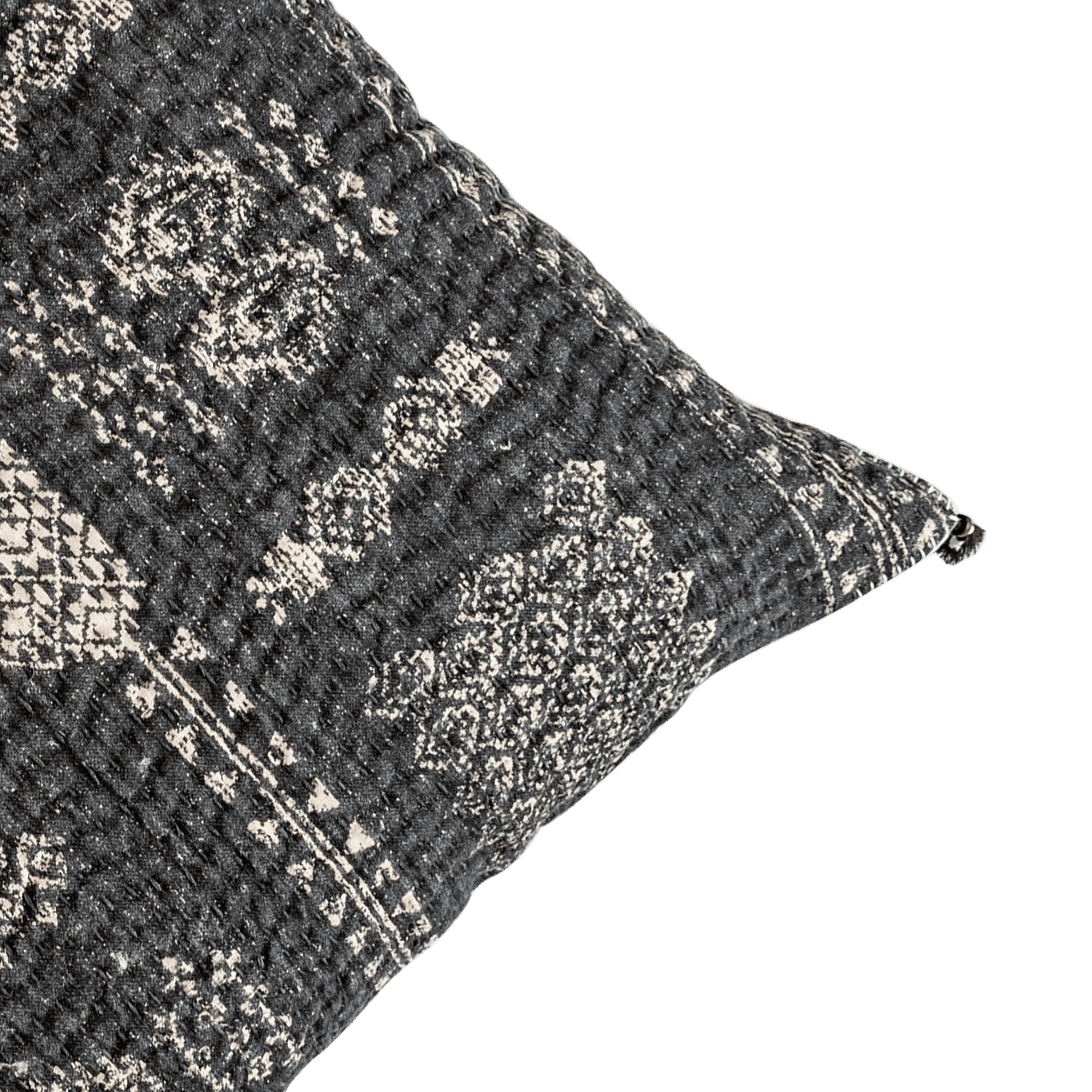 Abigail Printed Charcoal Cushion L 20" x W 20"