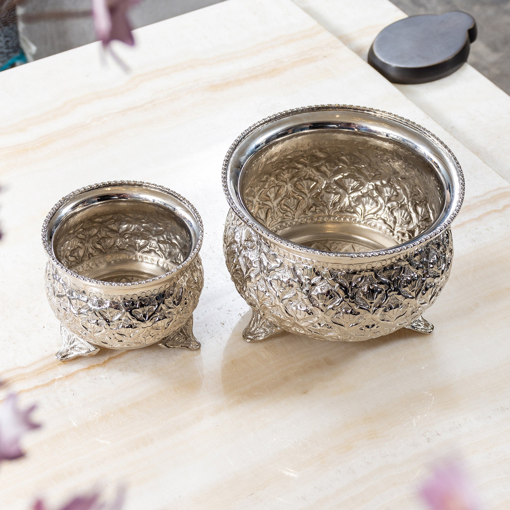 Baroque Centerpiece Bowl Silver