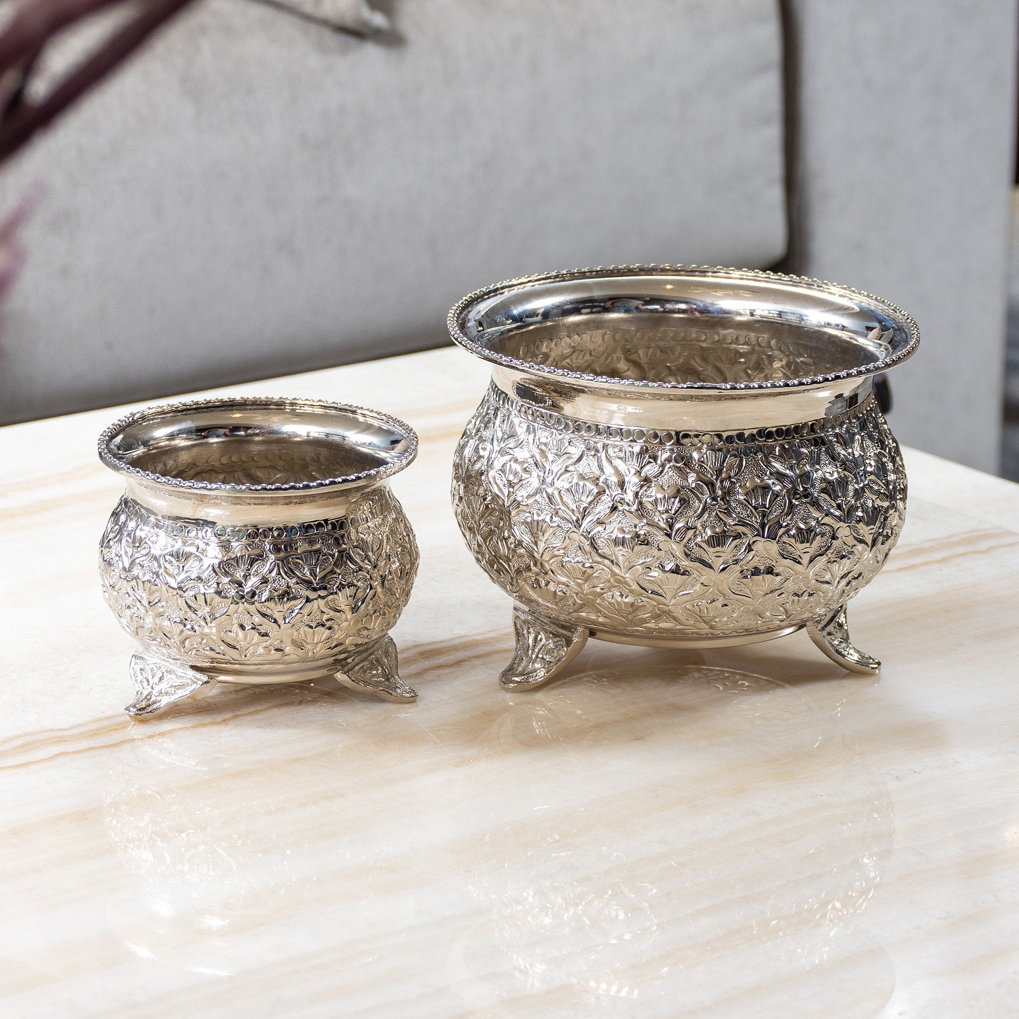 Baroque Centerpiece Bowl Silver