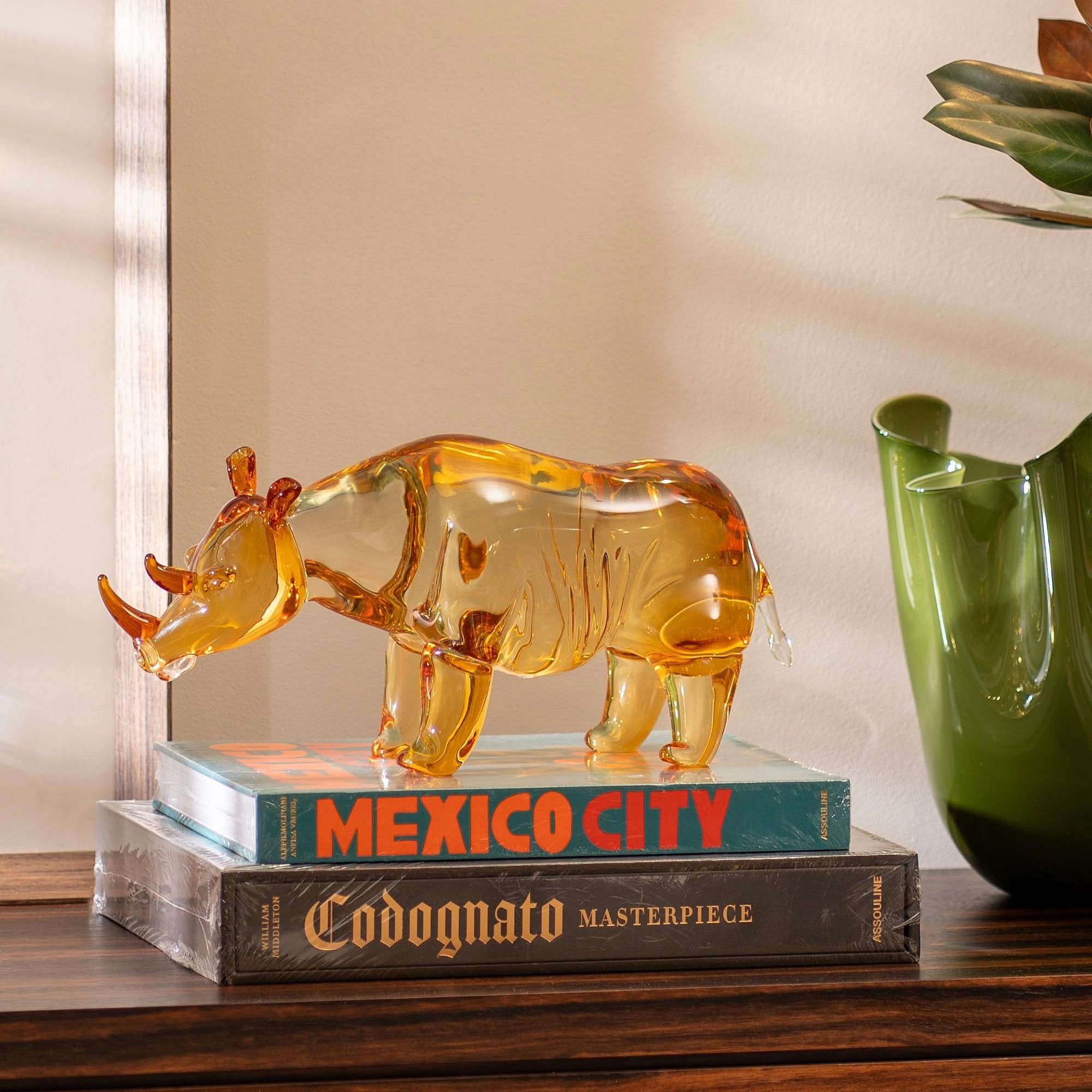 Murano Amber Rhino