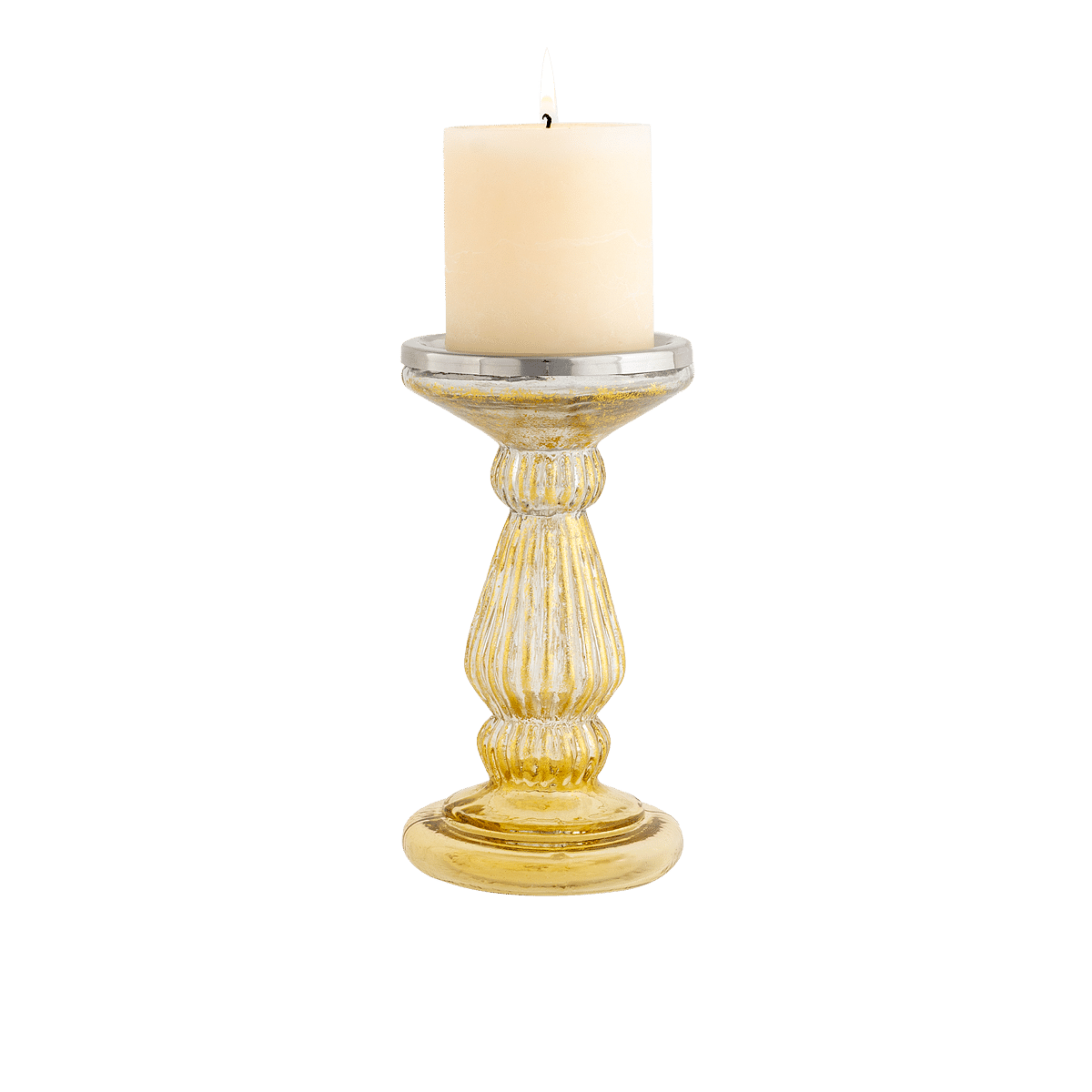 Stately Pillar Candle Holder H 17Cm