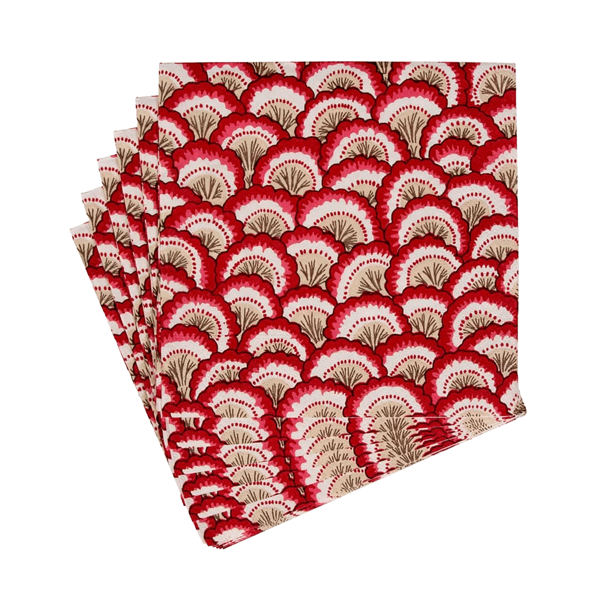 Pontchartrain Scallop Paper Napkins Blue S/20